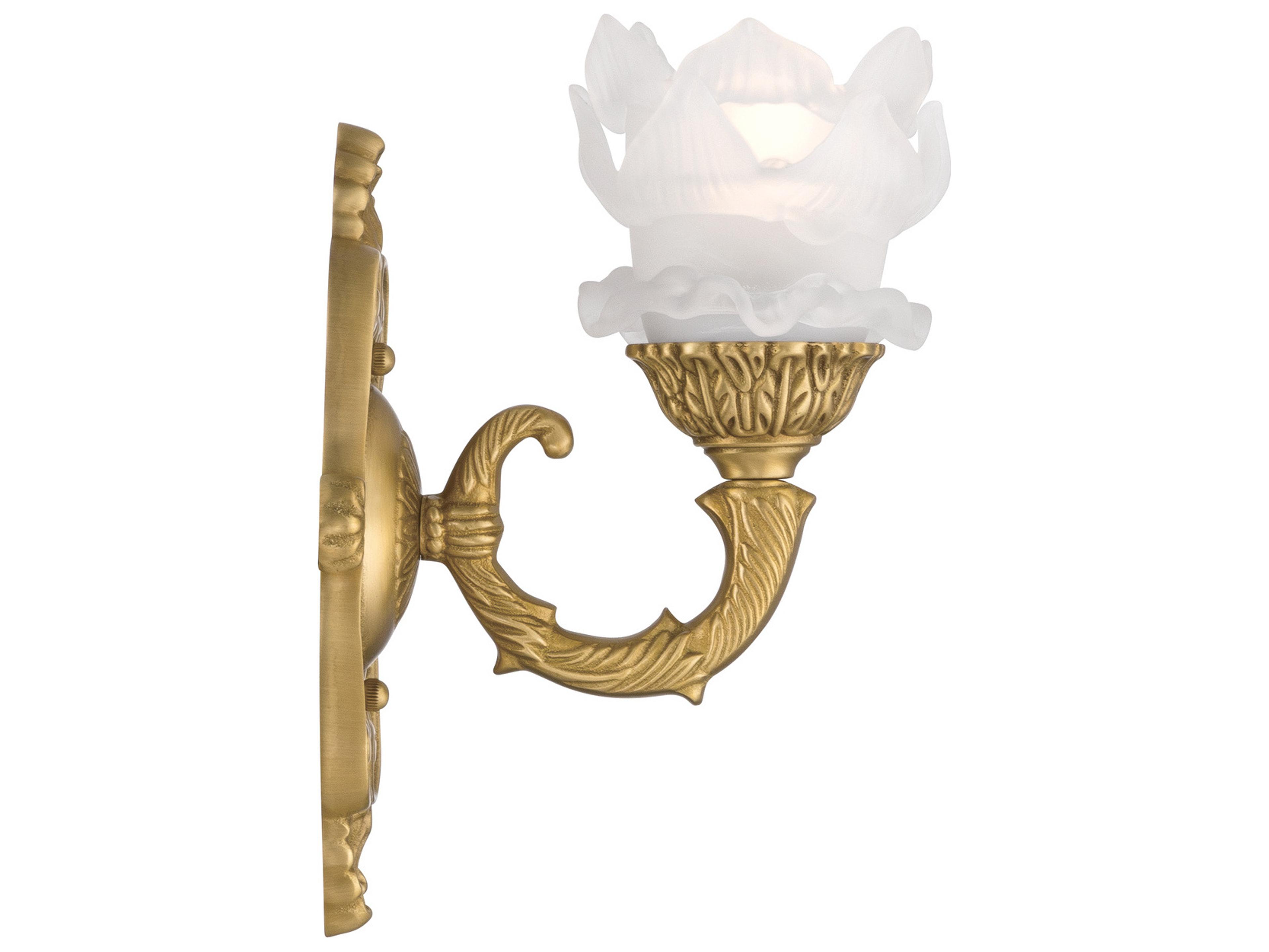Crystorama Mayfield 1-Light Gold Traditional Wall Sconce