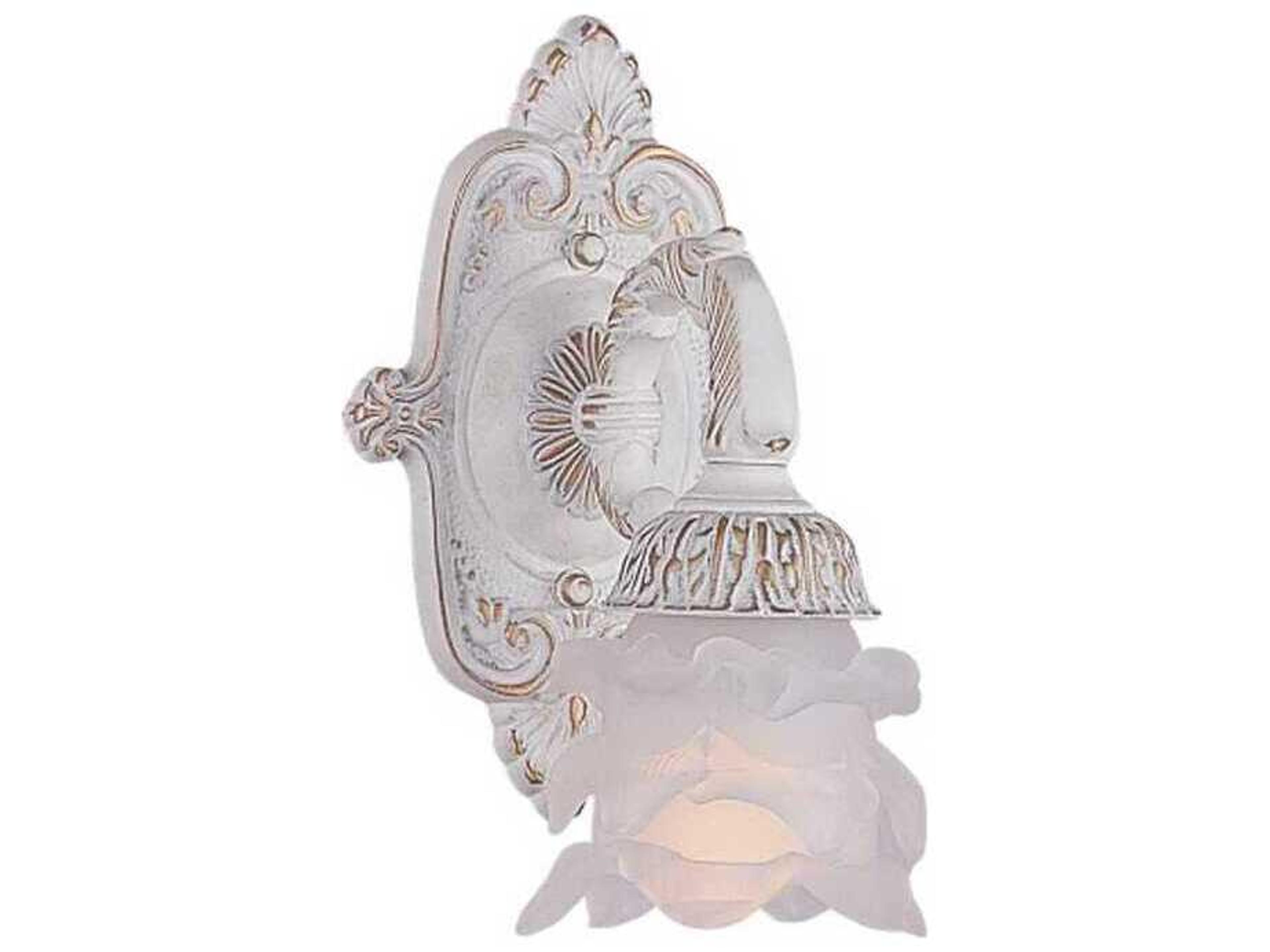 Paris Market 1-Light Antique White Glass Wall Sconce
