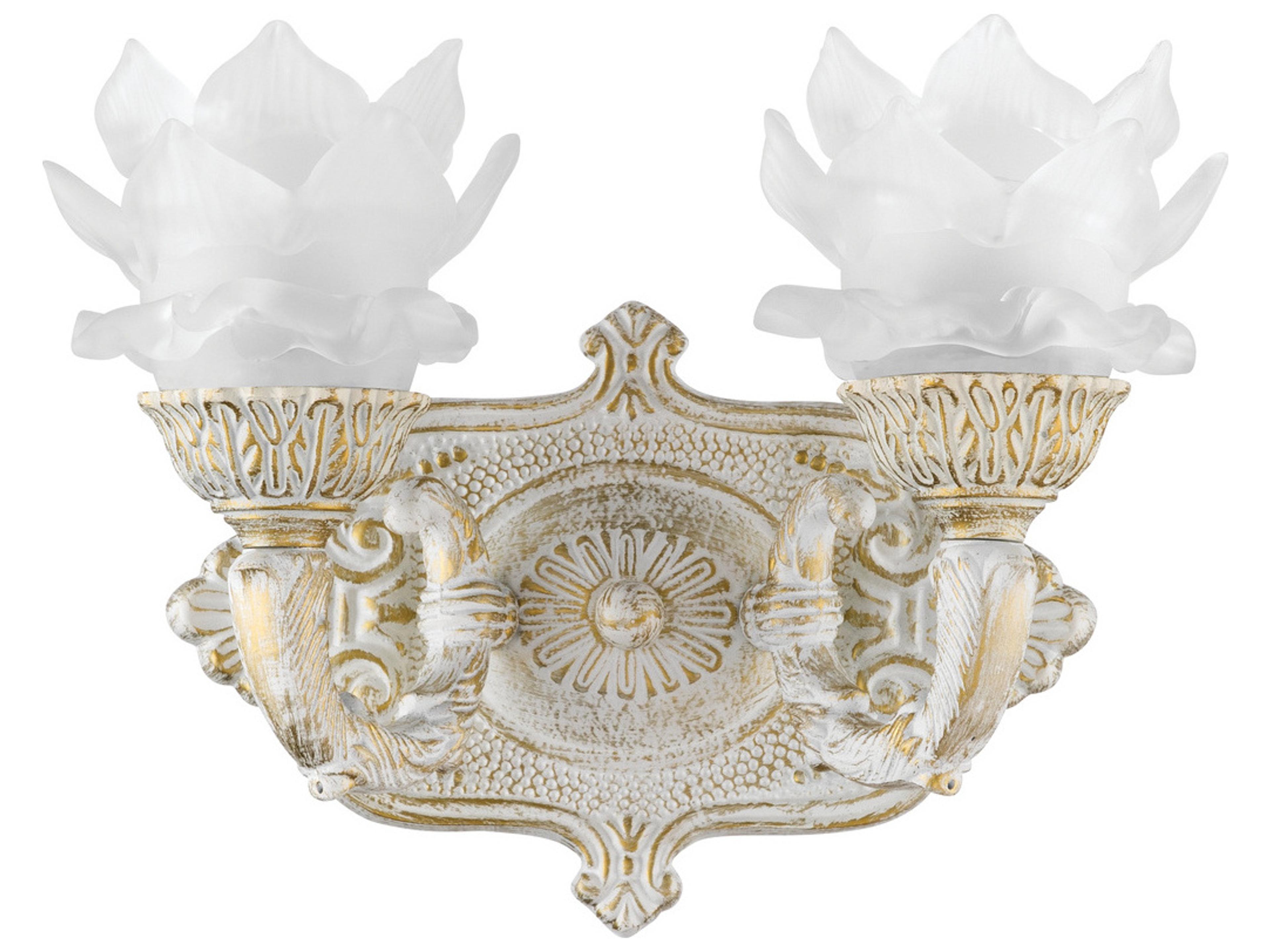 Crystorama Mayfield 2-Light White Traditional Wall Sconce