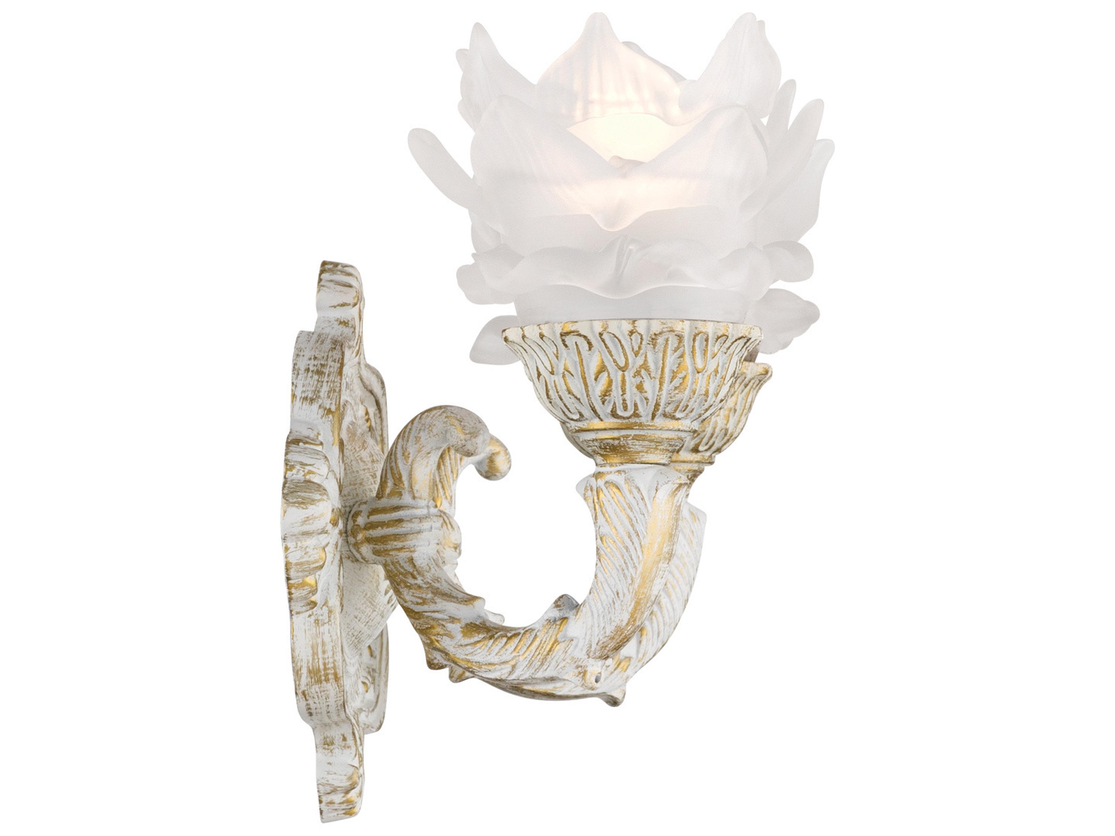 Crystorama Mayfield 2-Light White Traditional Wall Sconce