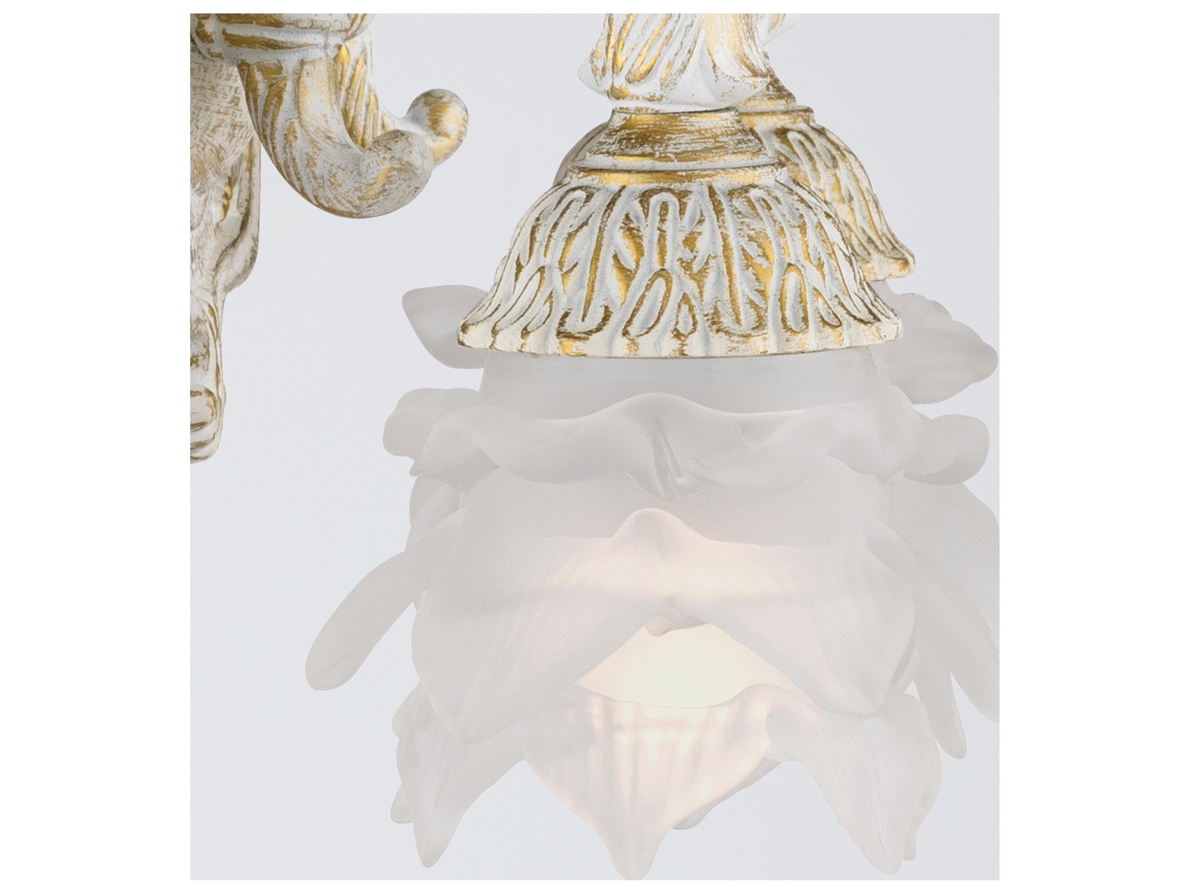 Crystorama Mayfield 2-Light White Traditional Wall Sconce