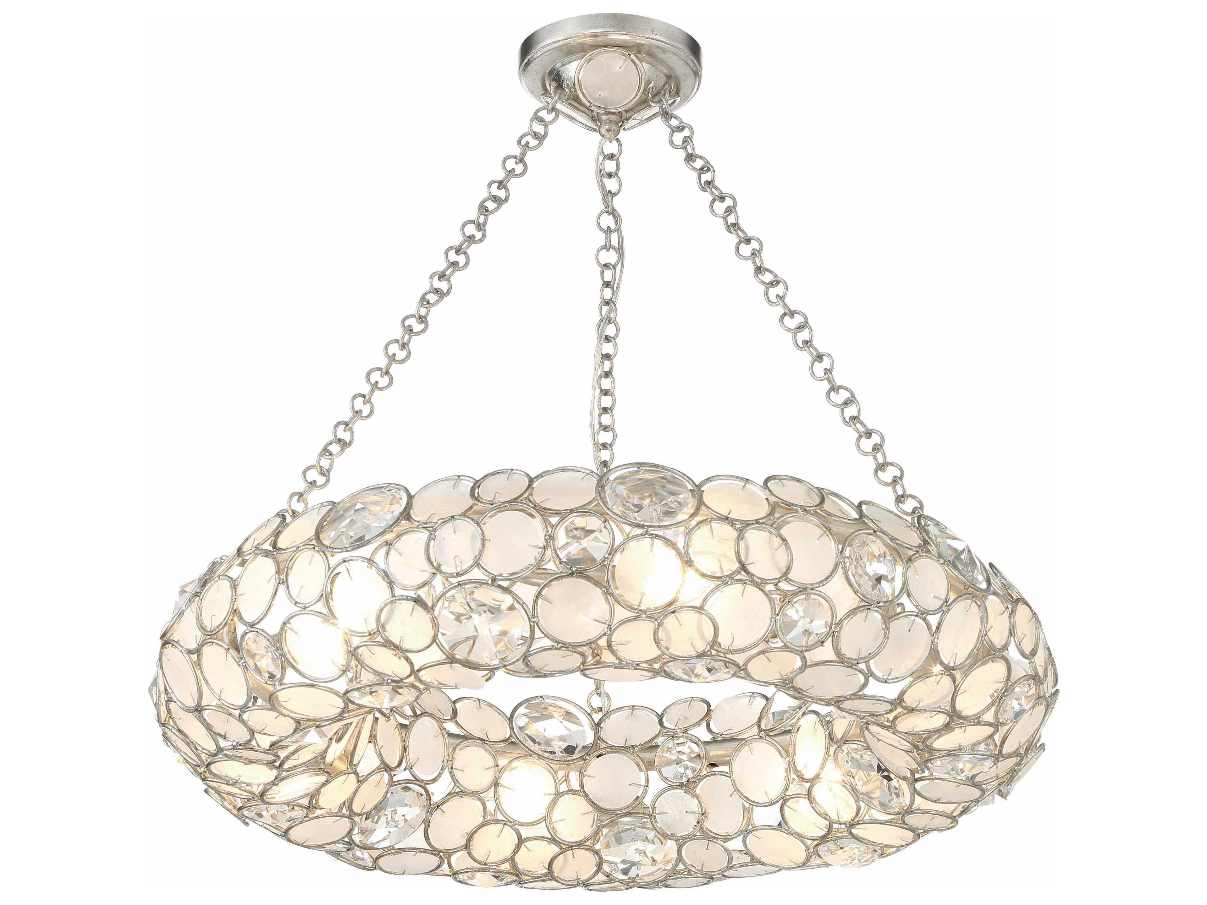 Palla 6-Light Antique Silver Pendant