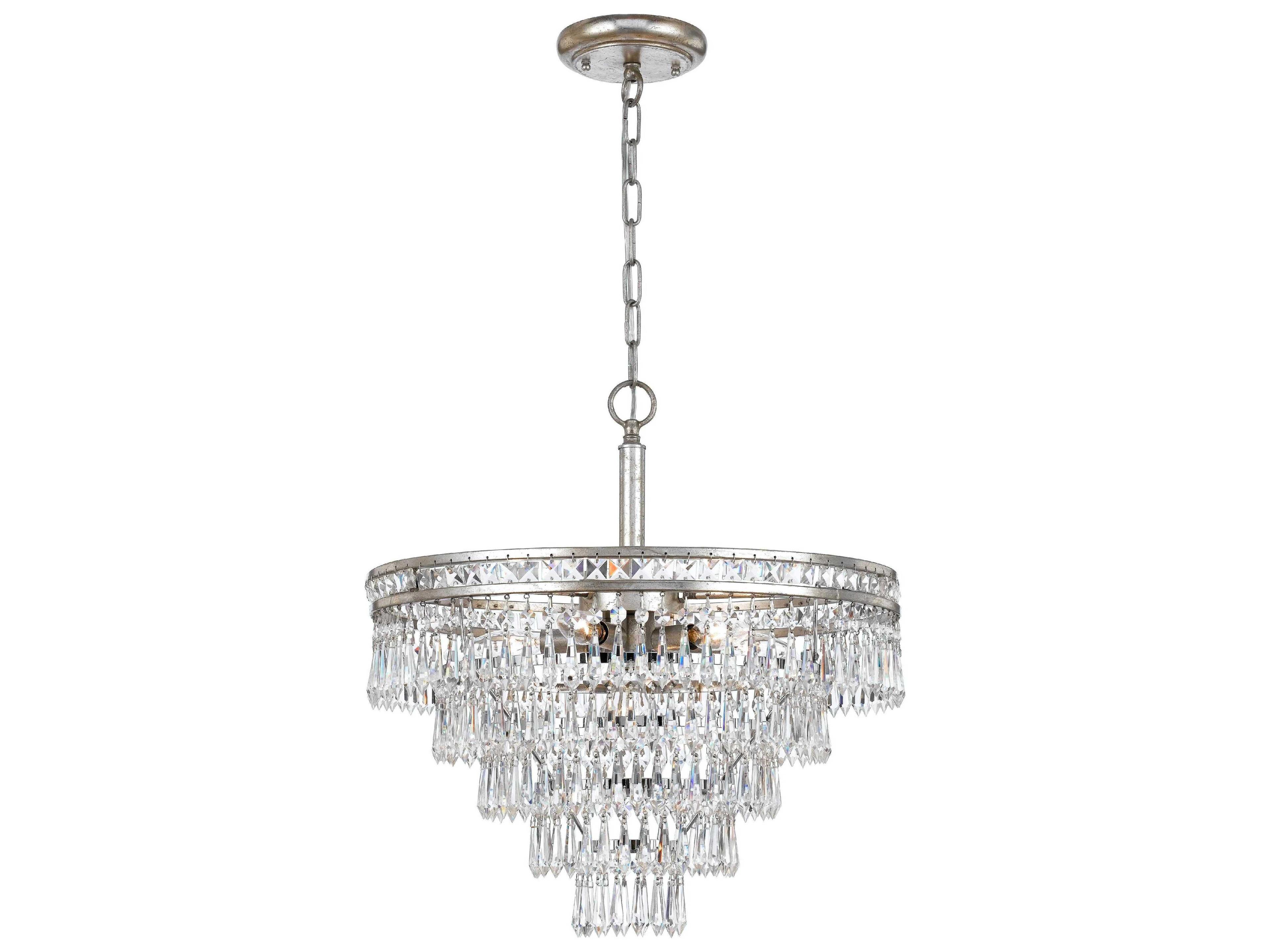 Crystorama Mercer 7-Light Bronze Crystal Tiered Chandelier