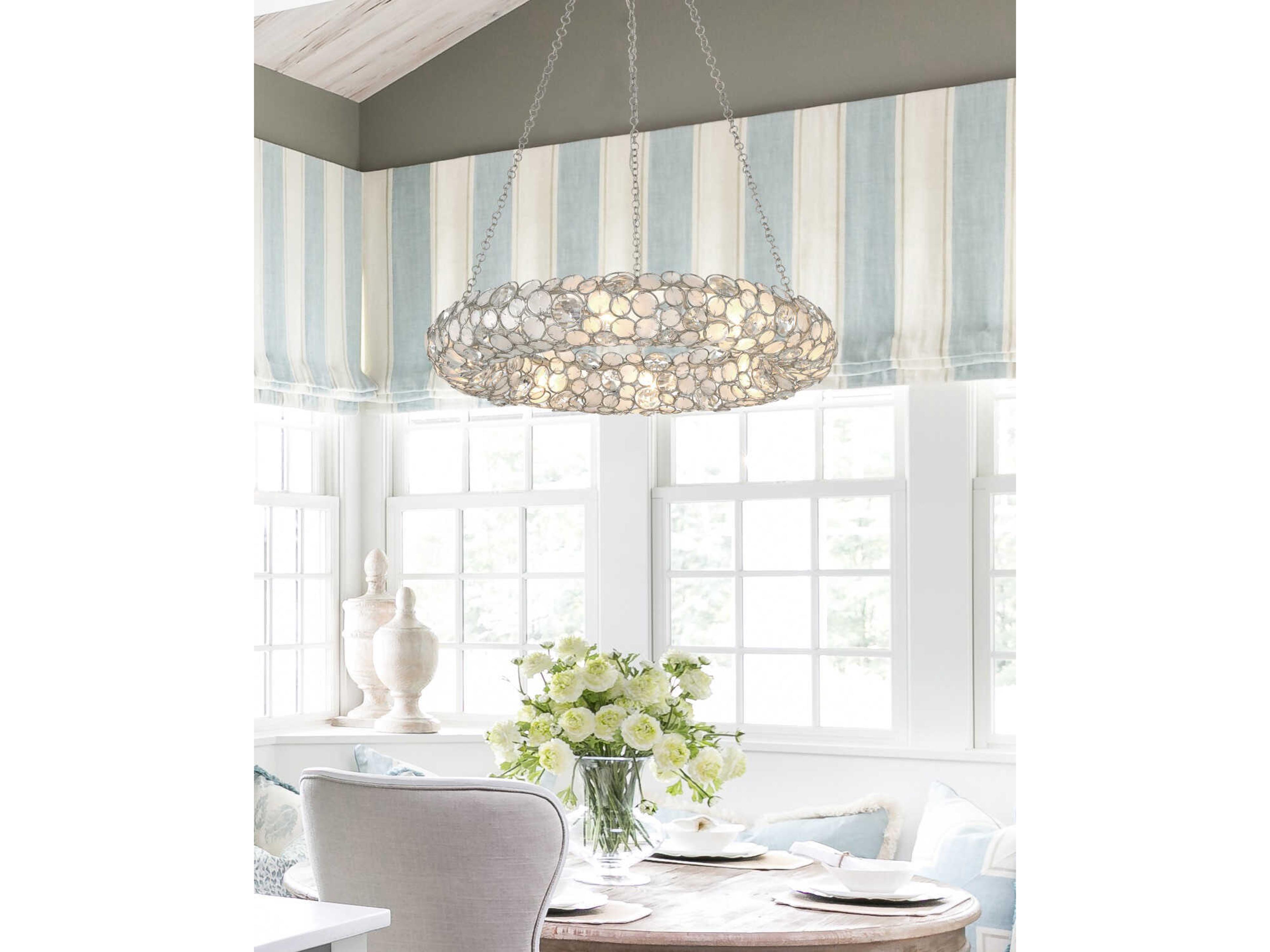 Crystorama Palla 8-Light Antique Silver Pendant