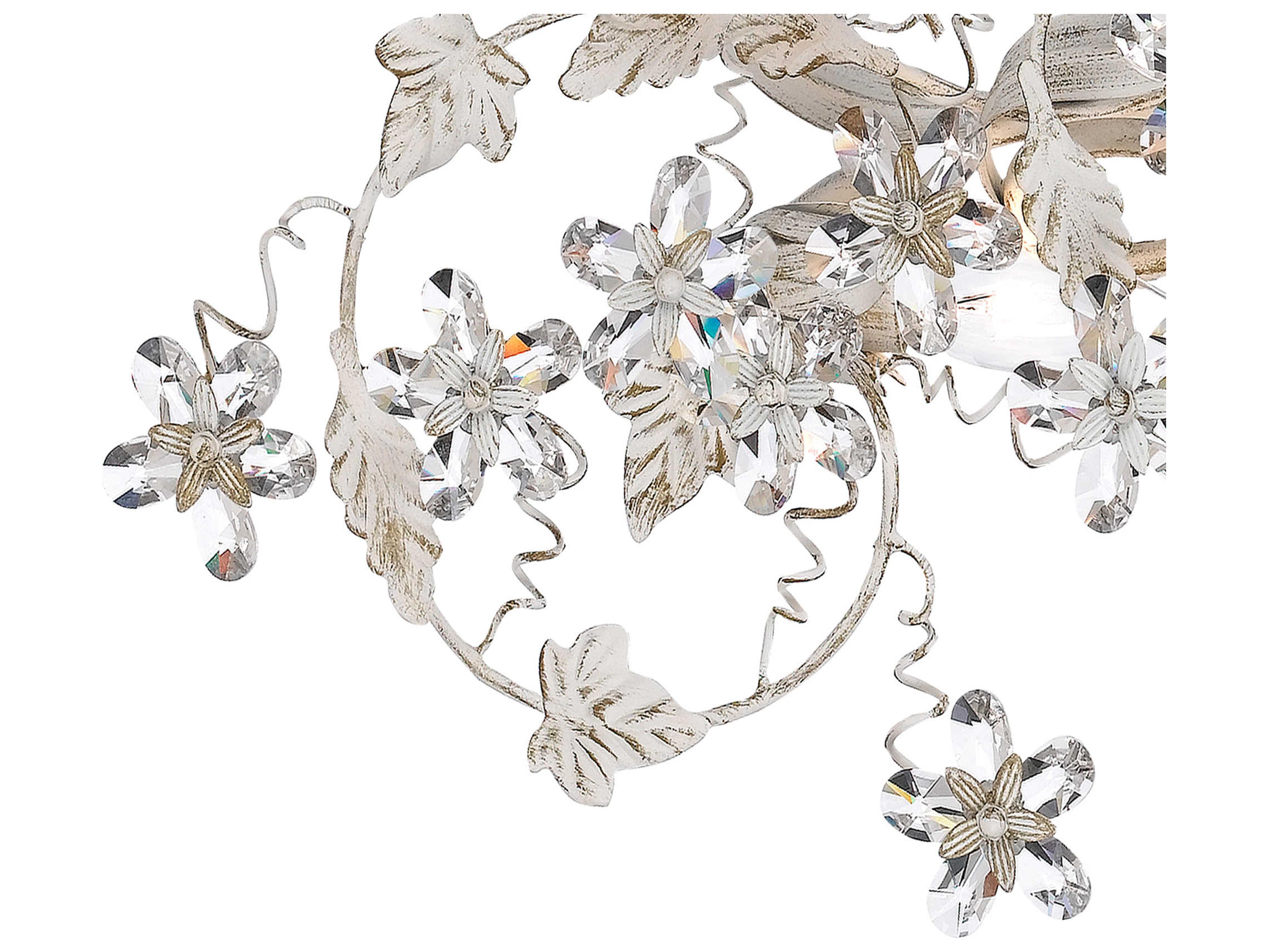 Crystorama Paris Market 6-Light Nickel Glass Bowl Semi Flush Mount