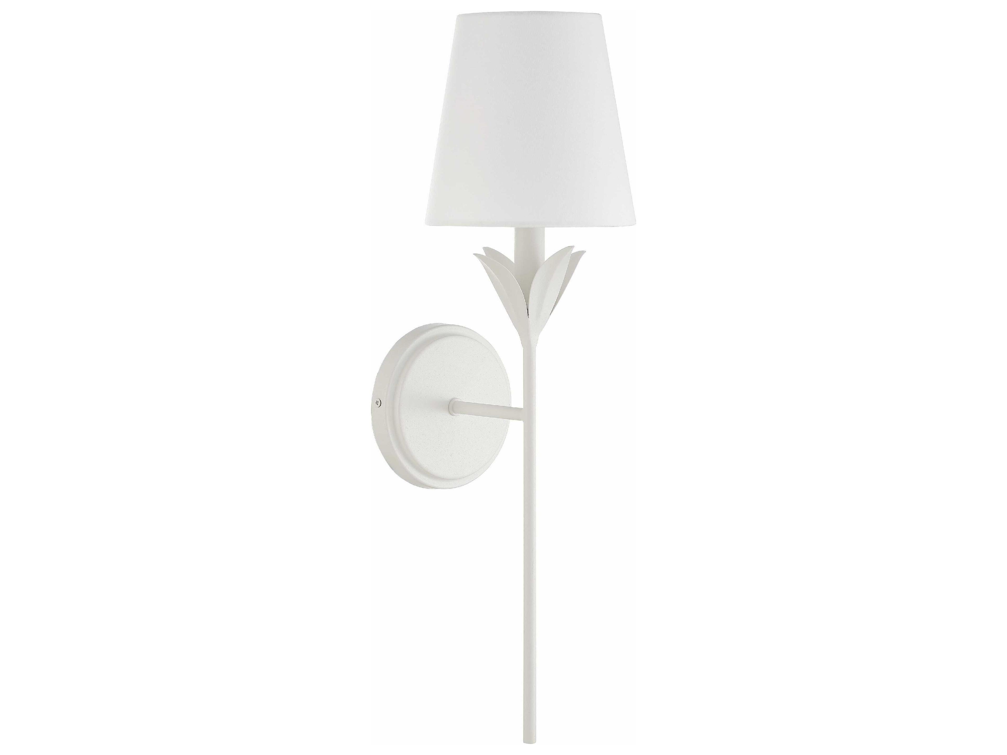 Crystorama Broche 1-Light Matte White Wall Sconce