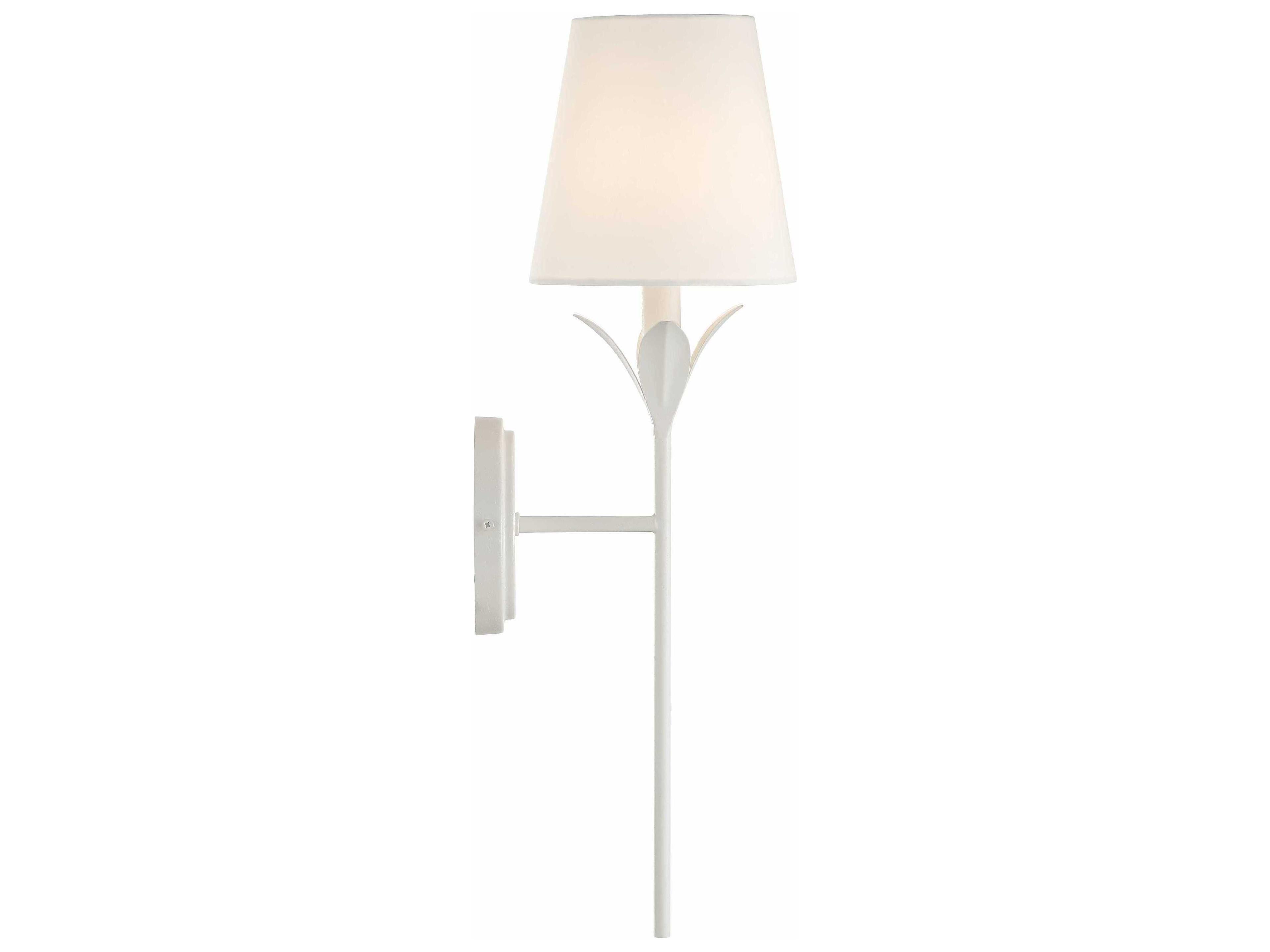 Crystorama Broche 1-Light Matte White Wall Sconce