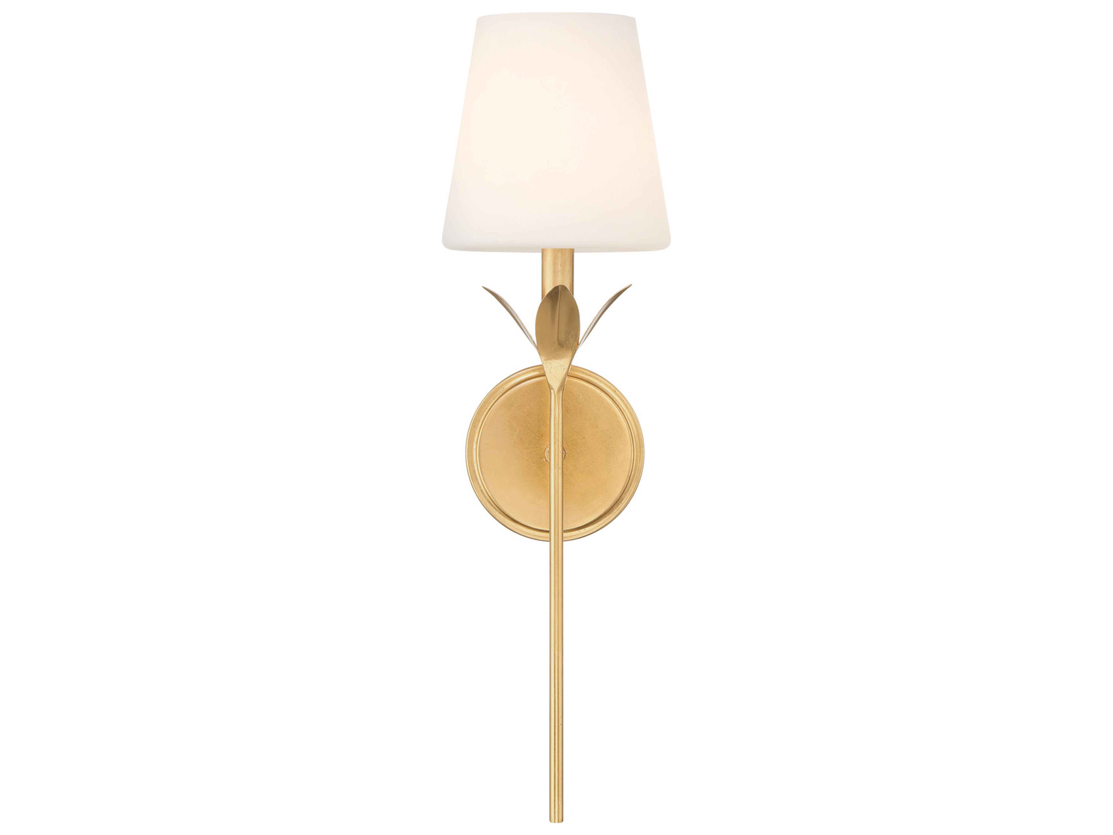 Crystorama Broche 1-Light Gold Wall Sconce