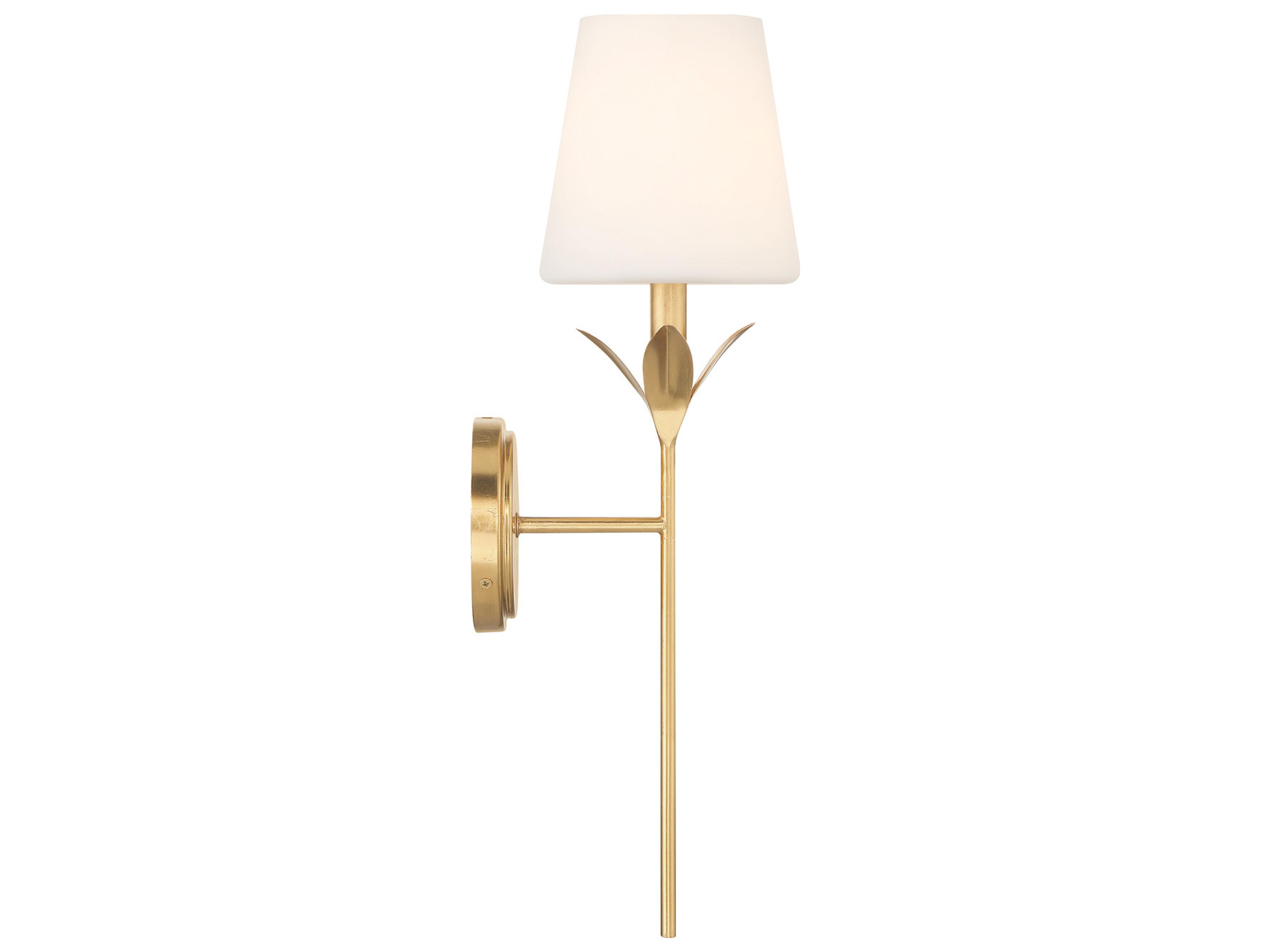 Crystorama Broche 1-Light Gold Wall Sconce