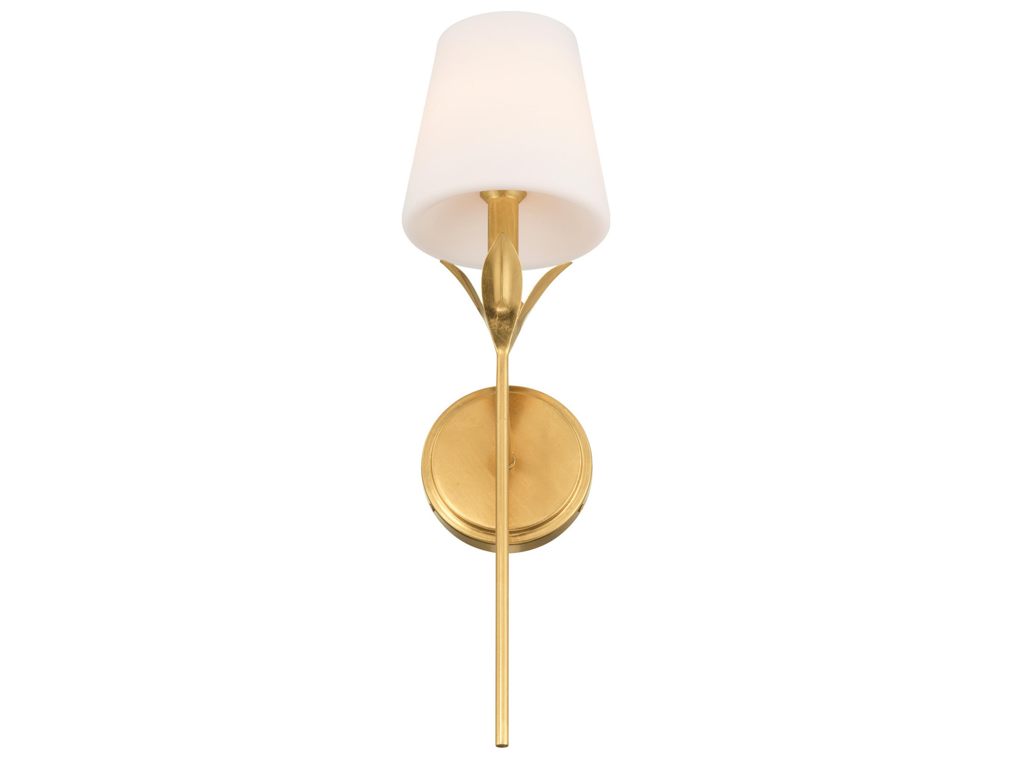 Crystorama Broche 1-Light Gold Wall Sconce