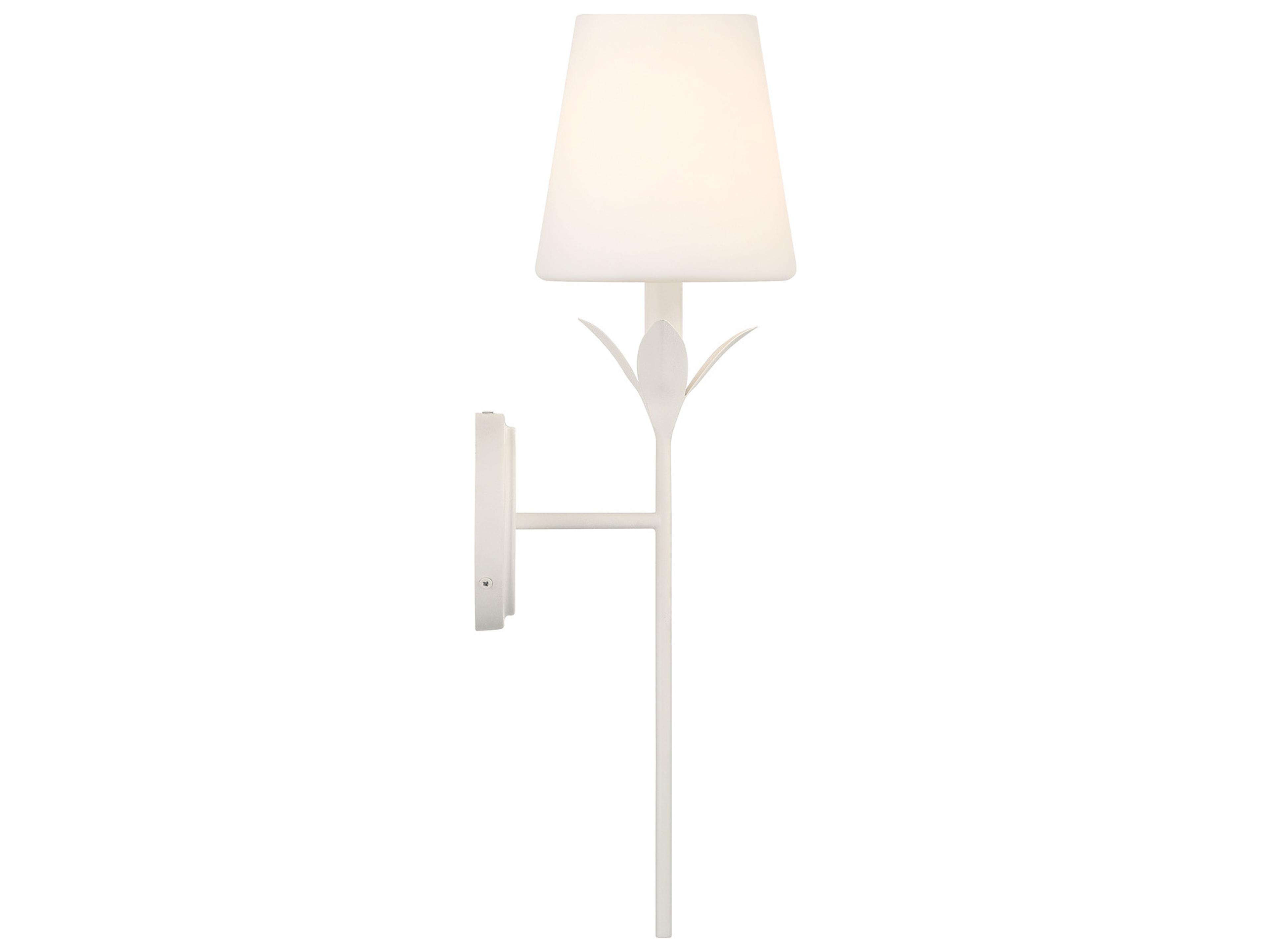 Crystorama Broche 1-Light White Wall Sconce