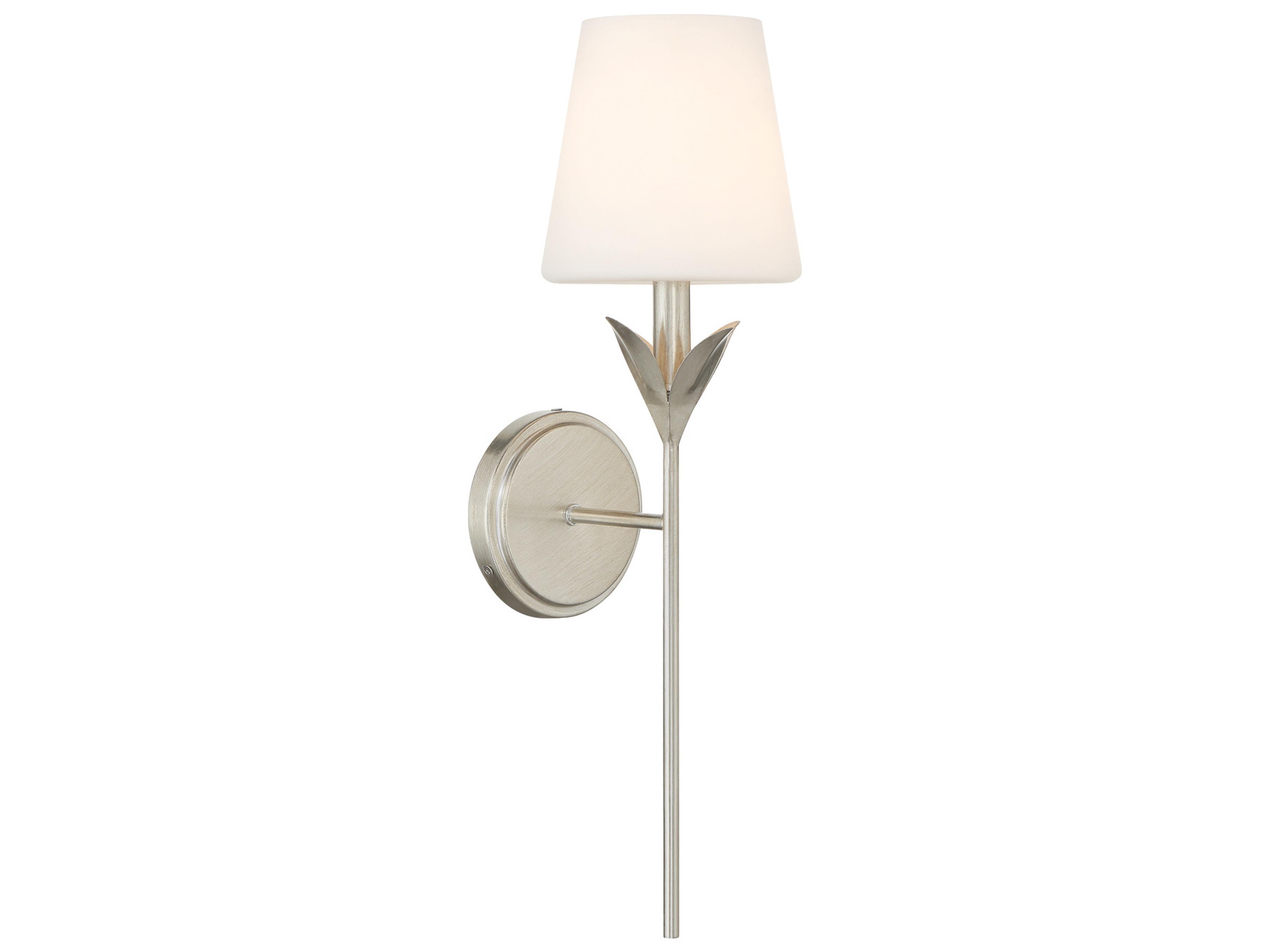 Broche 1-Light Silver Wall Sconce