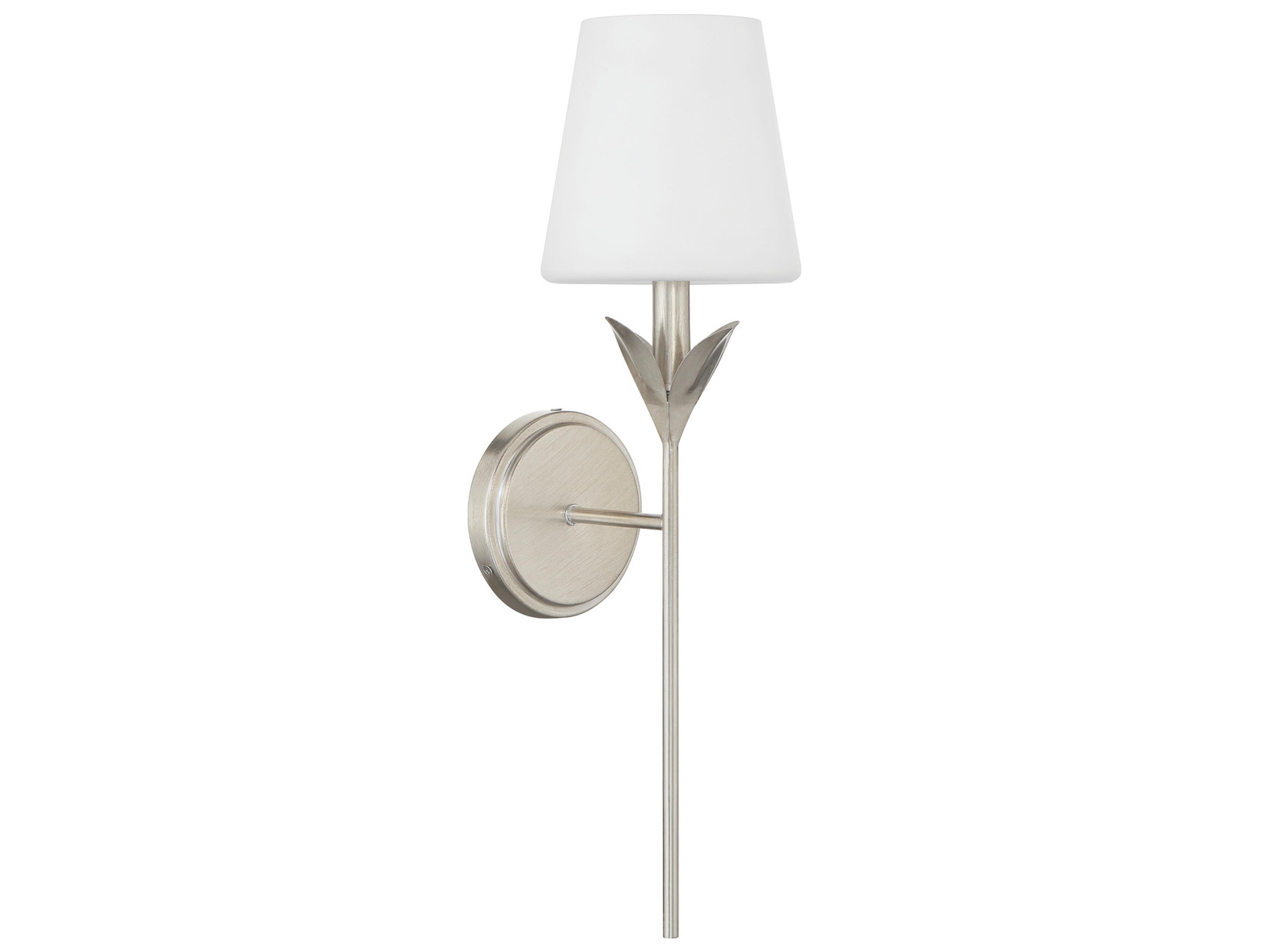 Crystorama Broche 1-Light Silver Wall Sconce