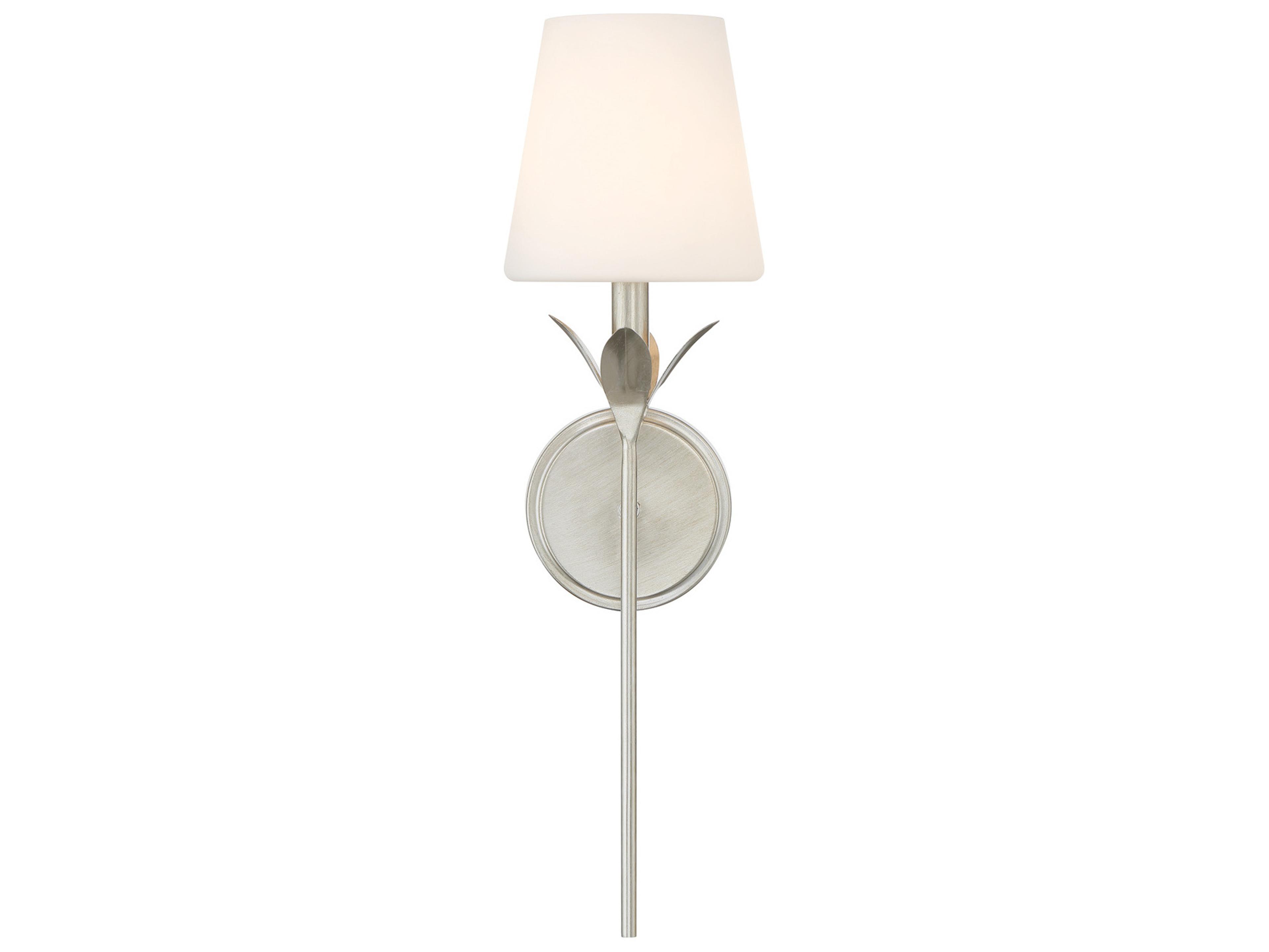 Crystorama Broche 1-Light Silver Wall Sconce