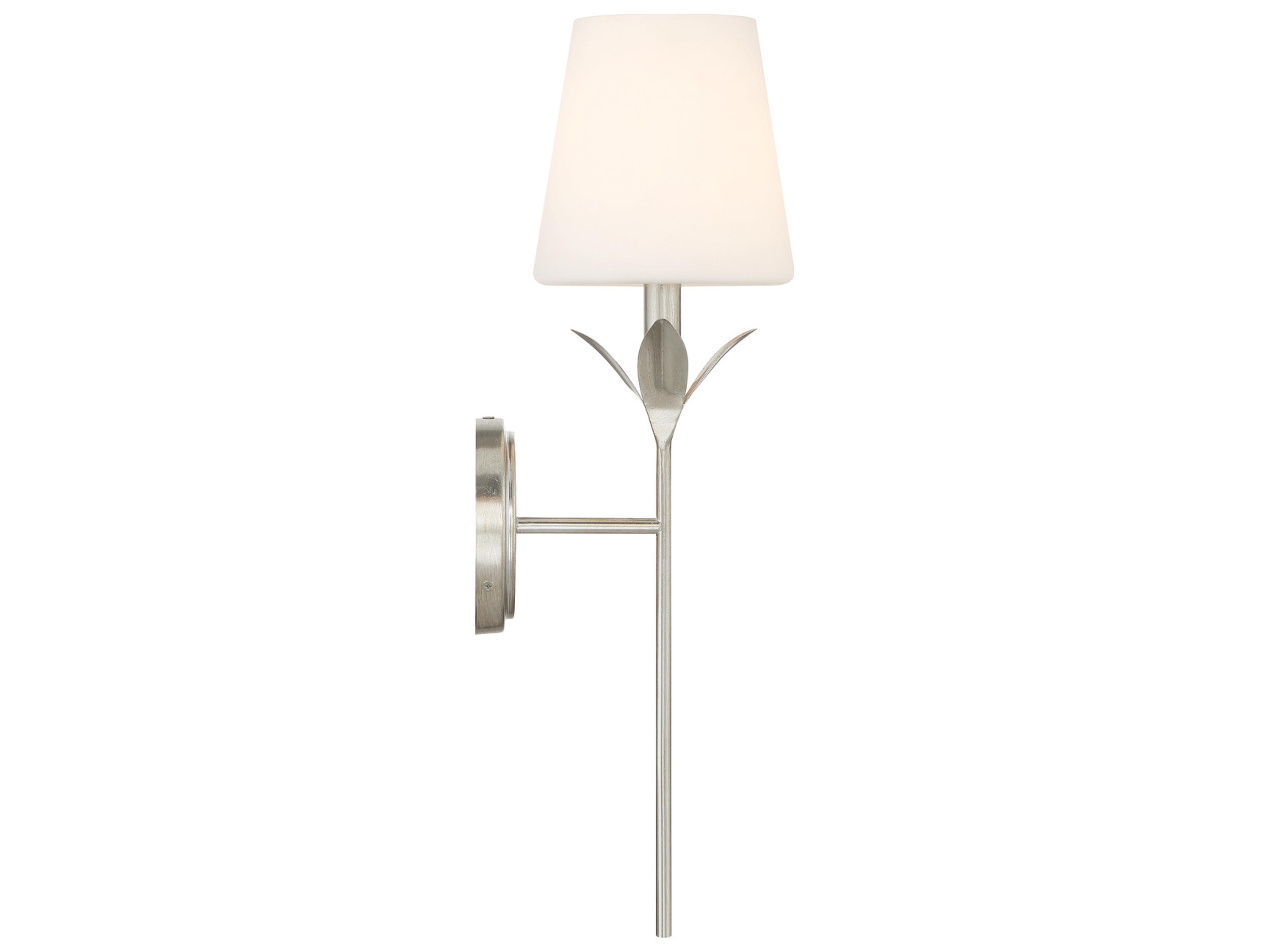 Crystorama Broche 1-Light Silver Wall Sconce