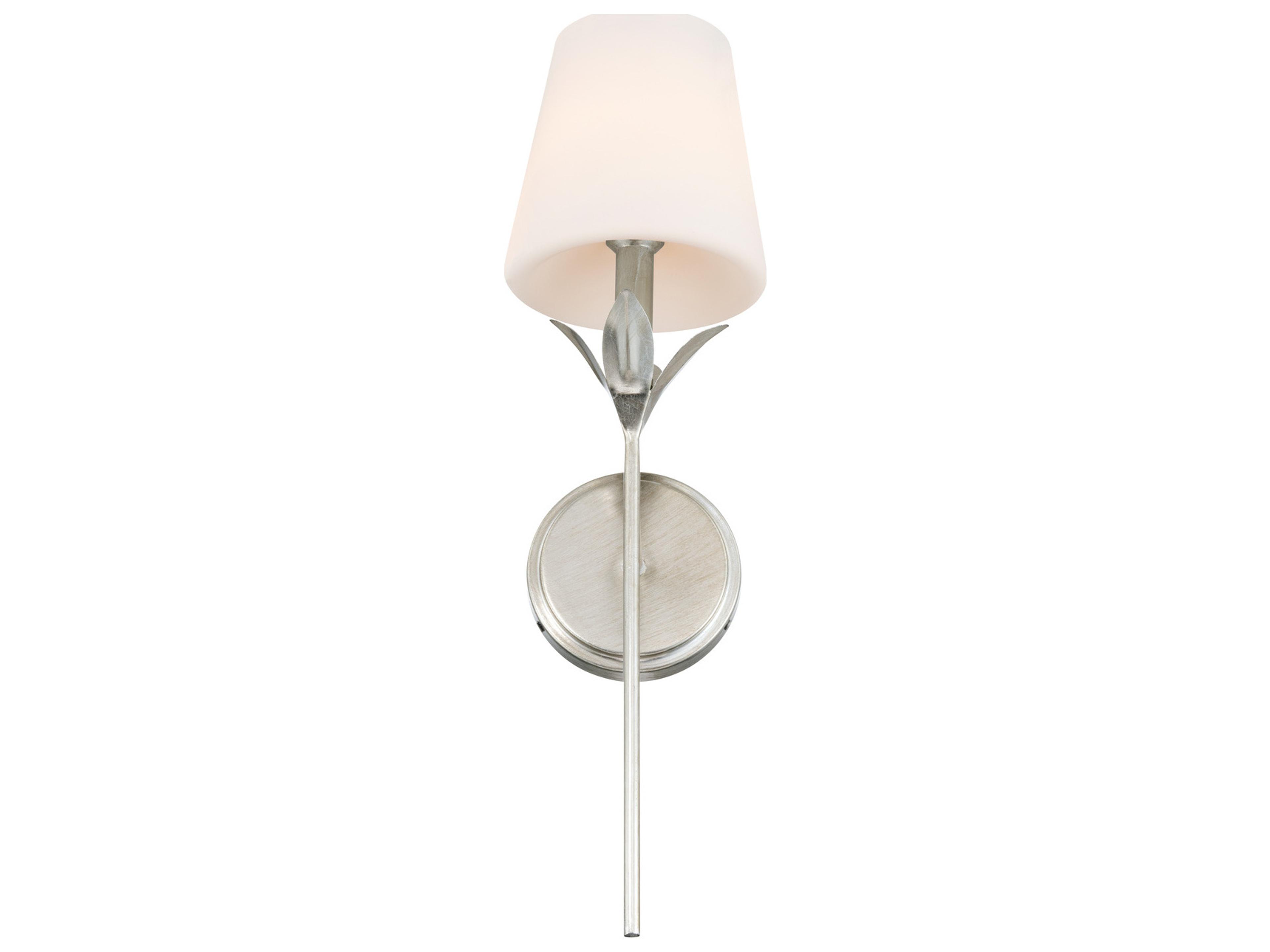 Crystorama Broche 1-Light Silver Wall Sconce