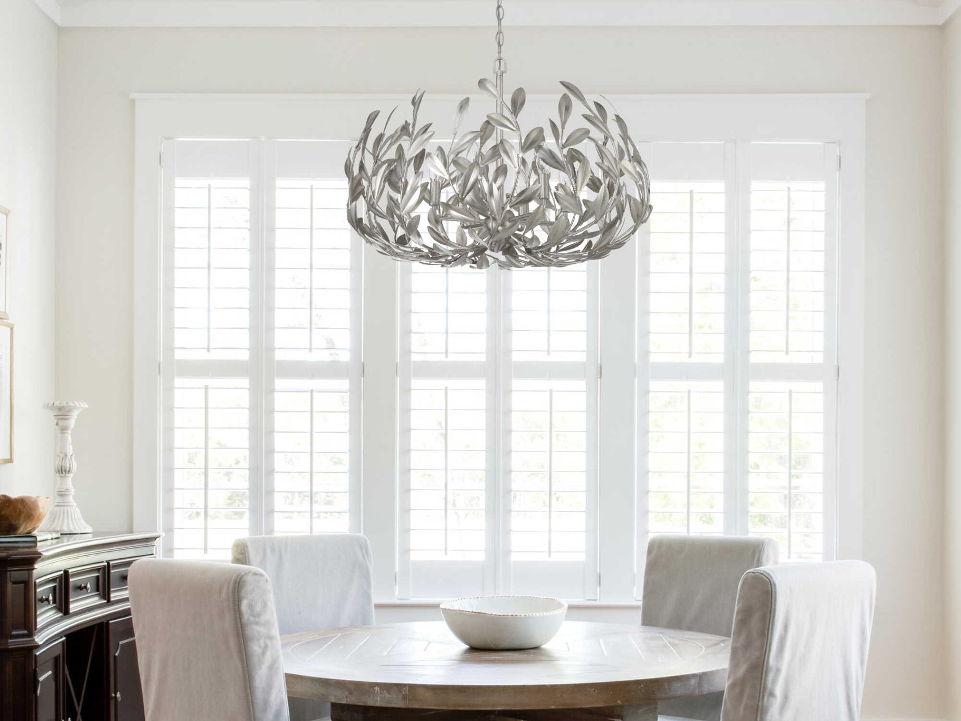 Crystorama Broche 6-Light Antique Silver Candelabra Chandelier