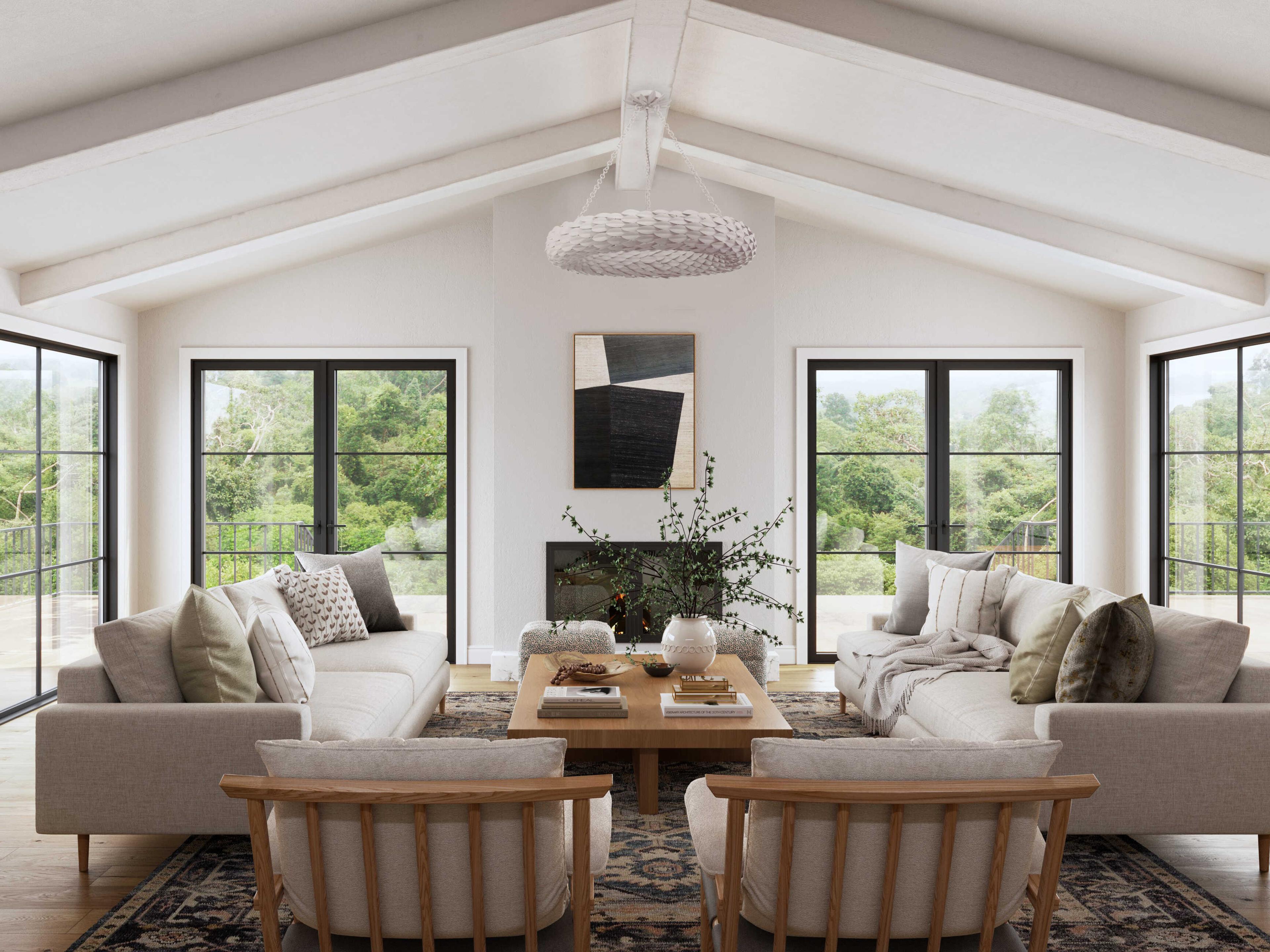 Crystorama Broche 8-Light Matte White Pendant