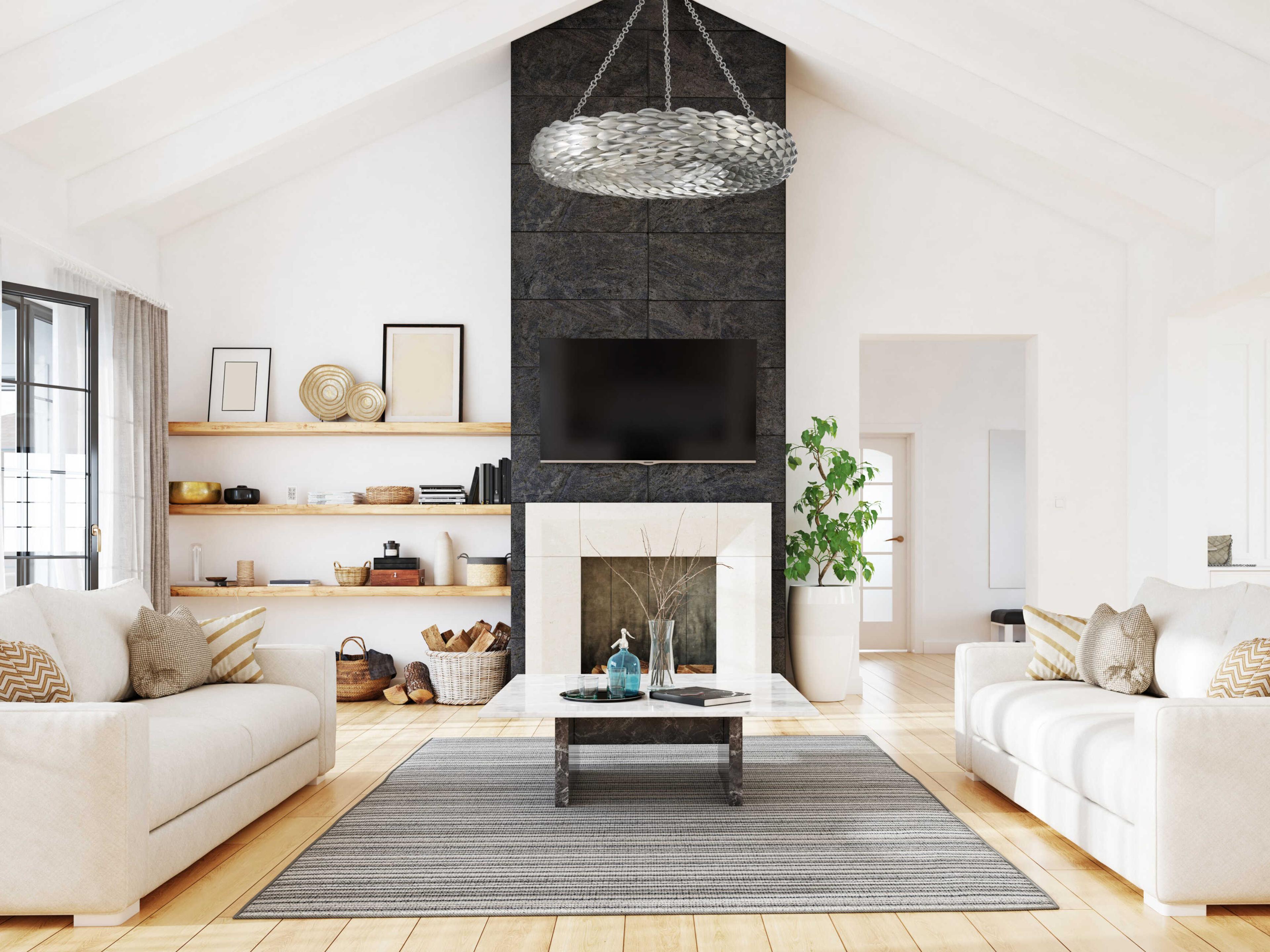 Crystorama Broche 8-Light Antique Silver Pendant