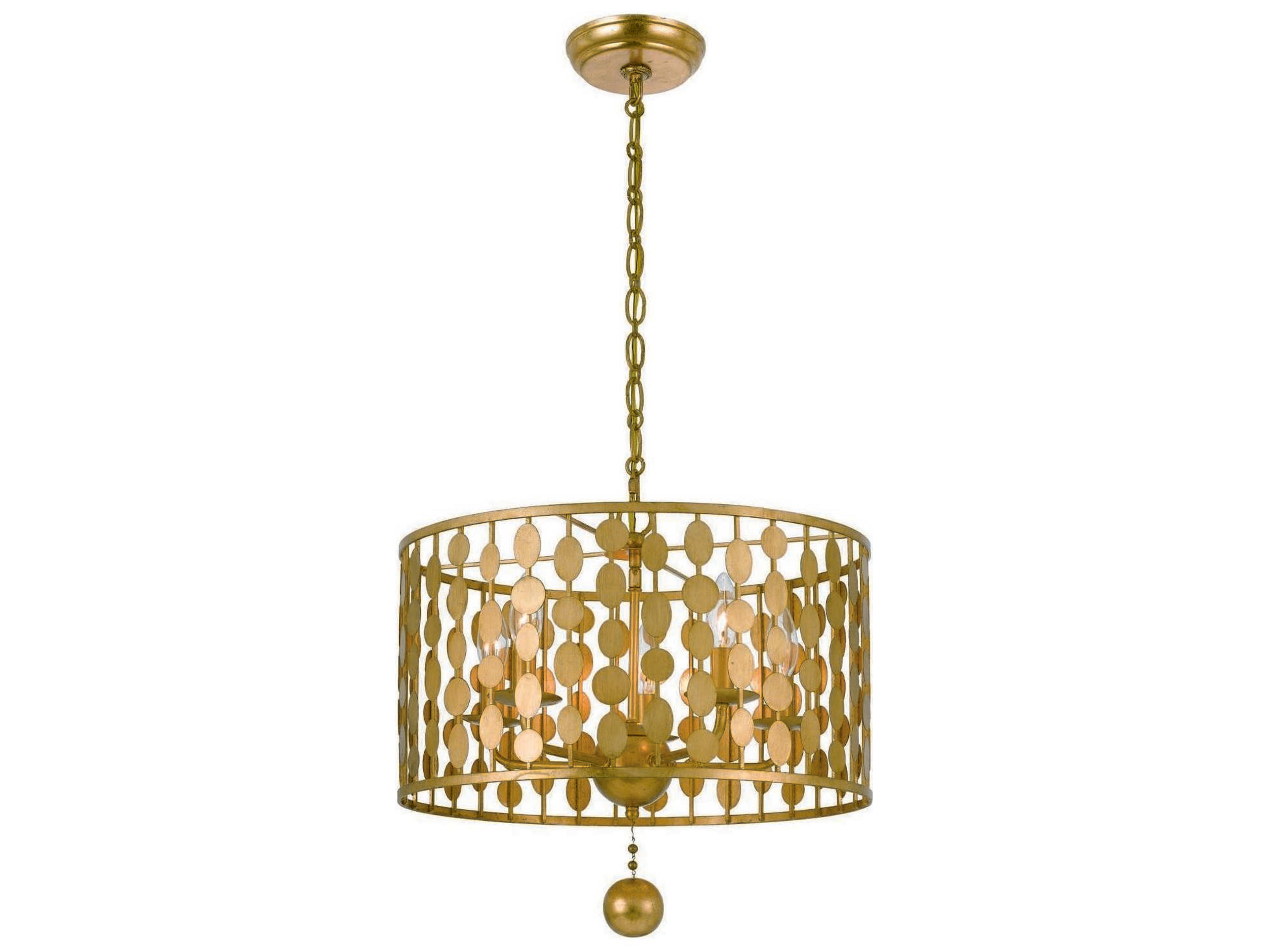 Layla 5-Light Gold Candelabra Drum Chandelier