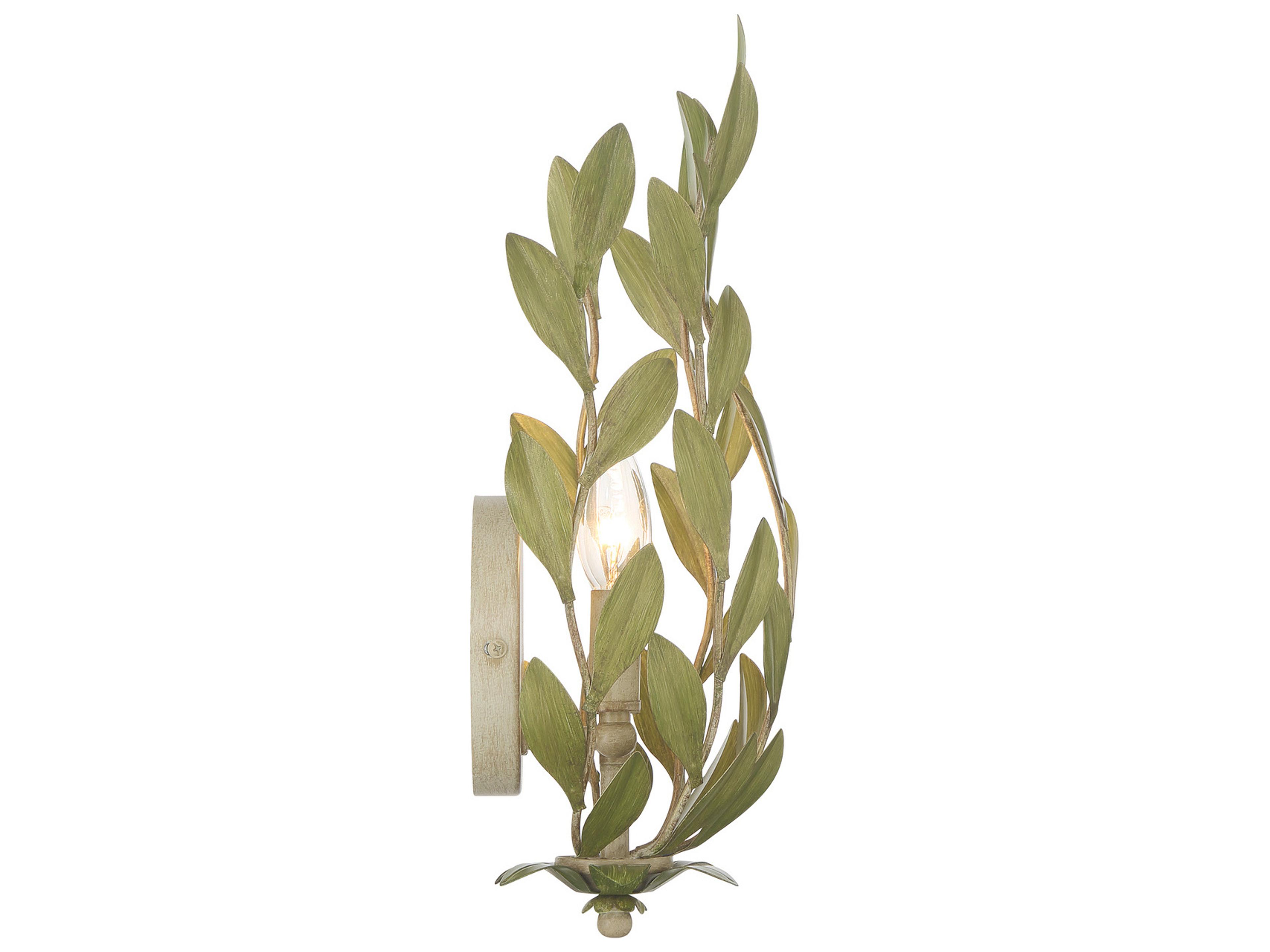 Crystorama Broche 2-Light Green Wall Sconce