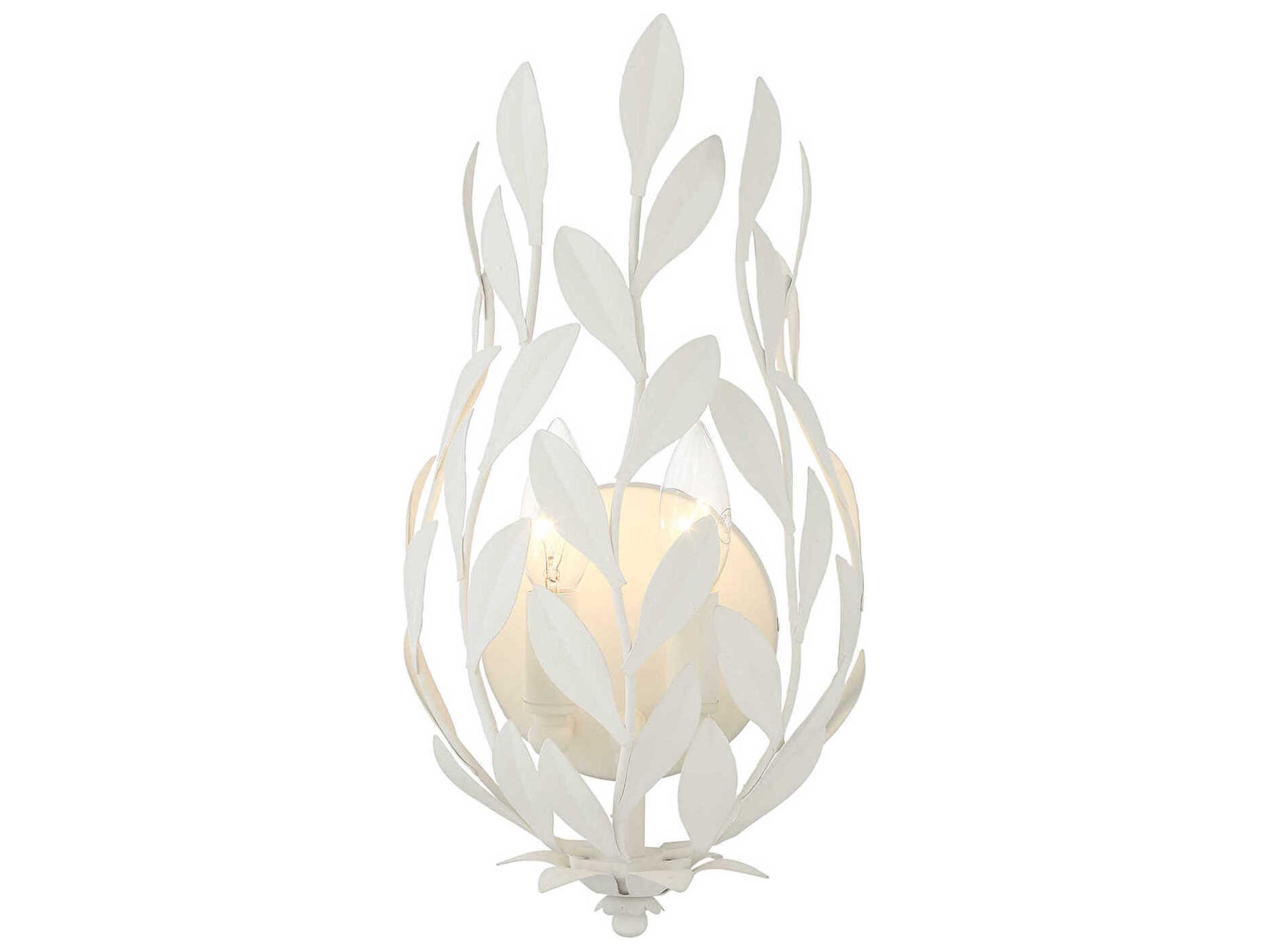 Broche 2-Light Matte White Wall Sconce