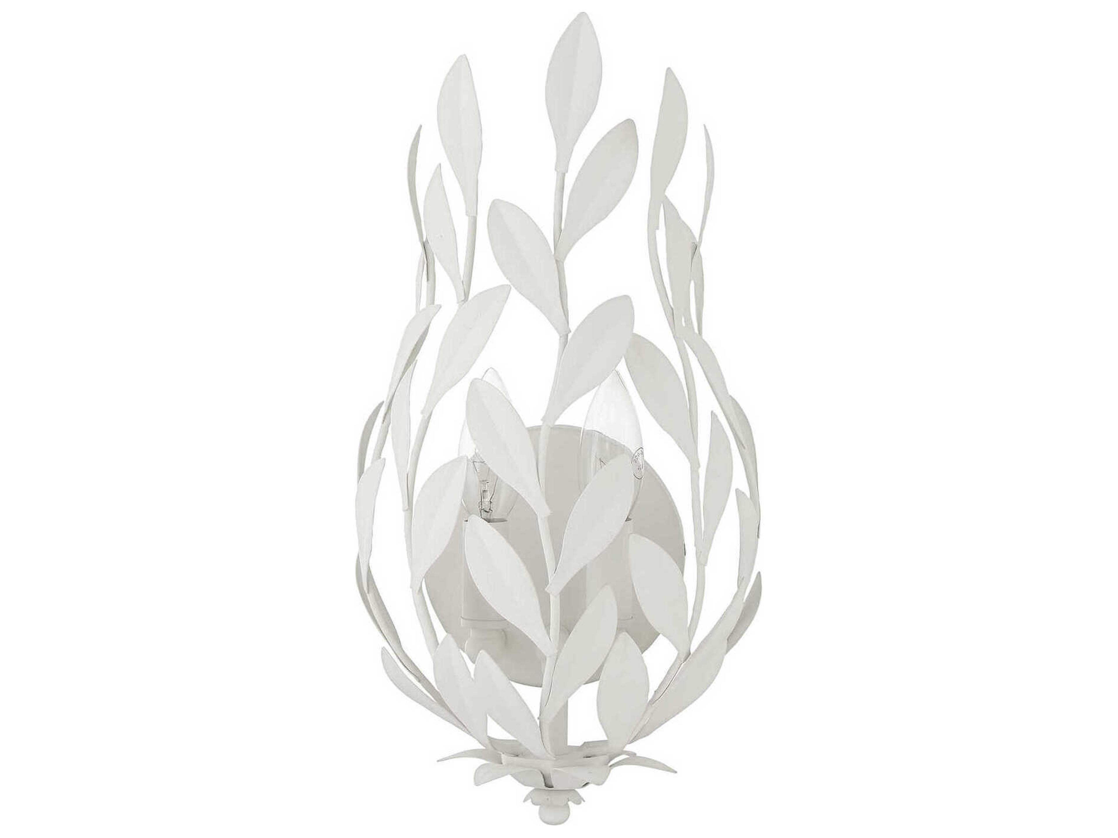 Crystorama Broche 2-Light Matte White Wall Sconce
