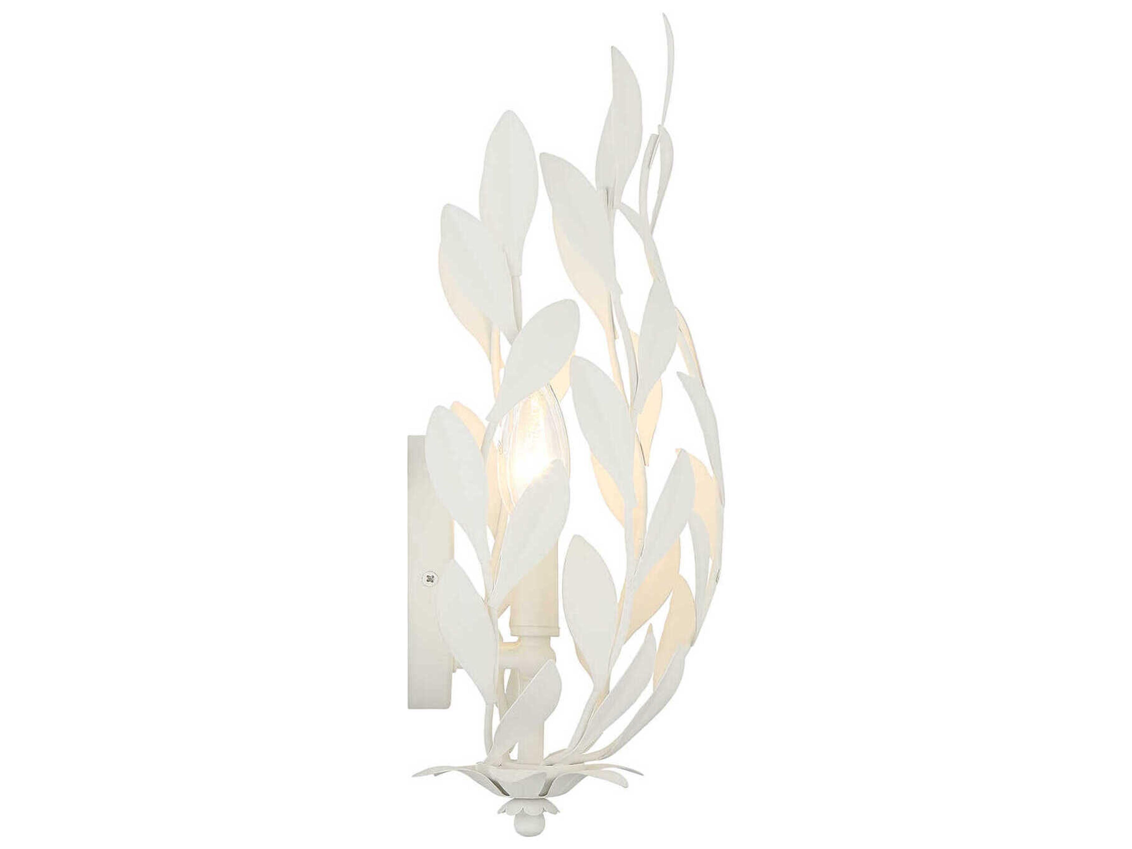 Crystorama Broche 2-Light Matte White Wall Sconce