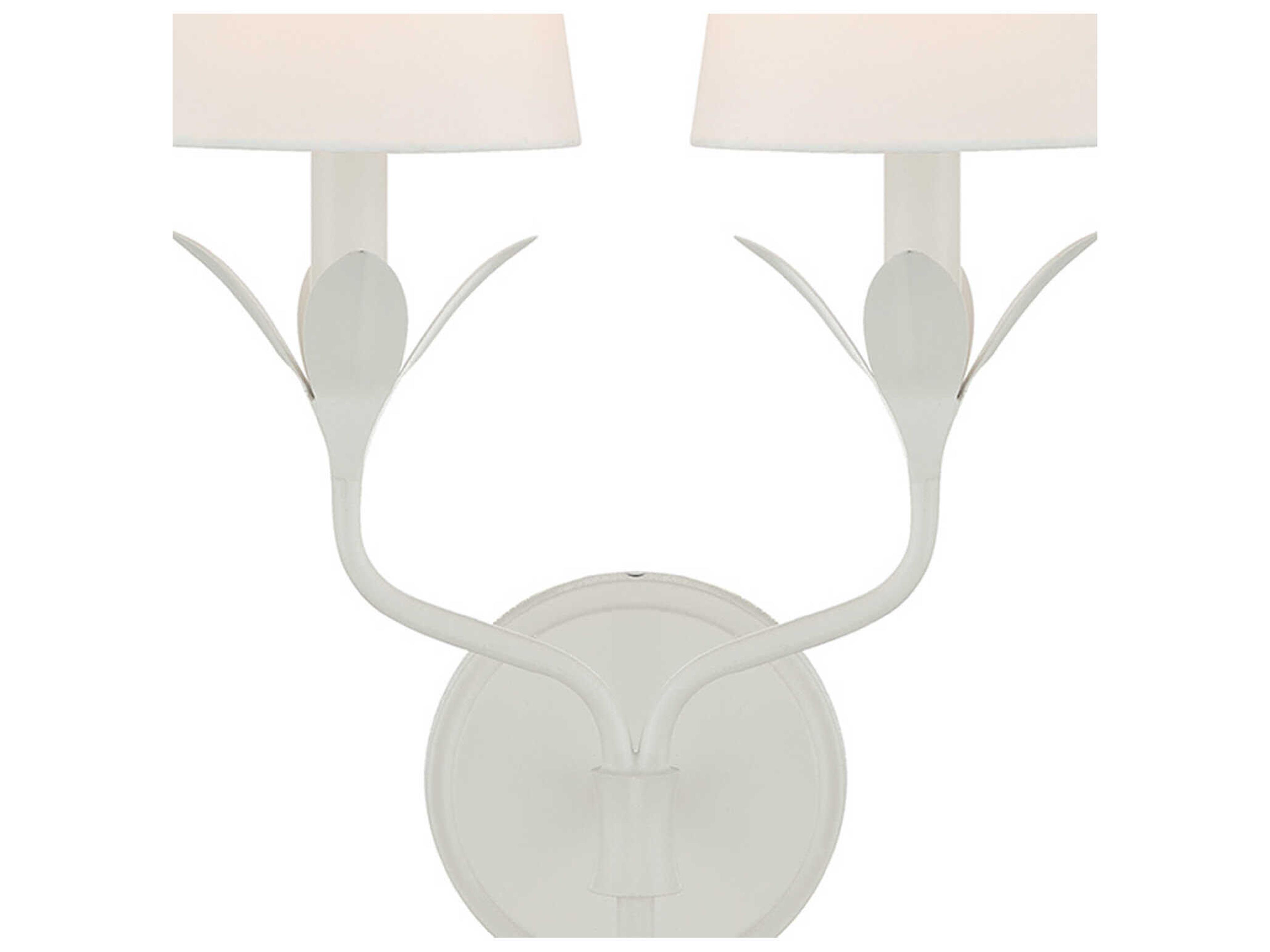 Crystorama Broche 2-Light Matte White Wall Sconce