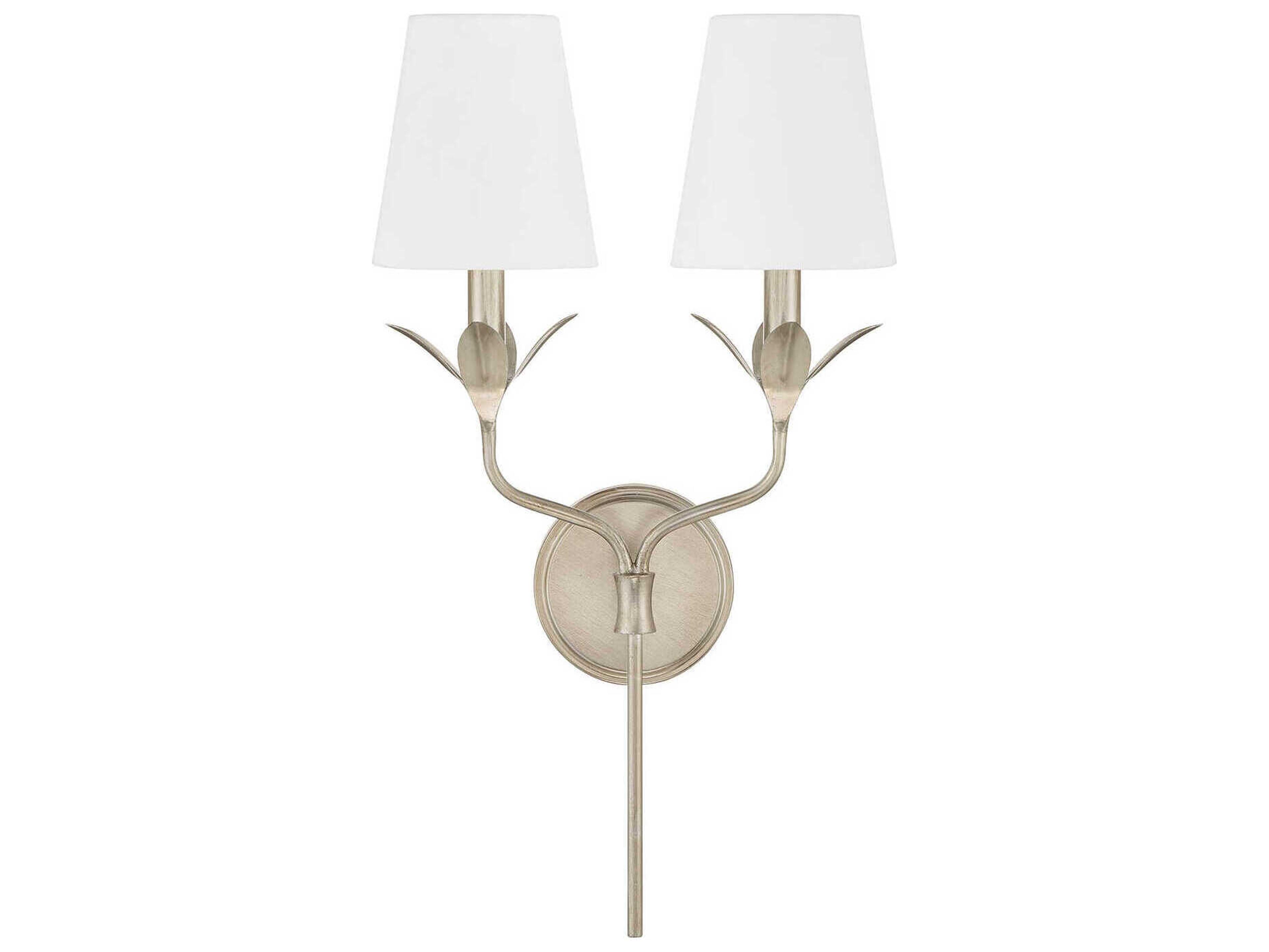 Crystorama Broche 2-Light Antique Silver Wall Sconce