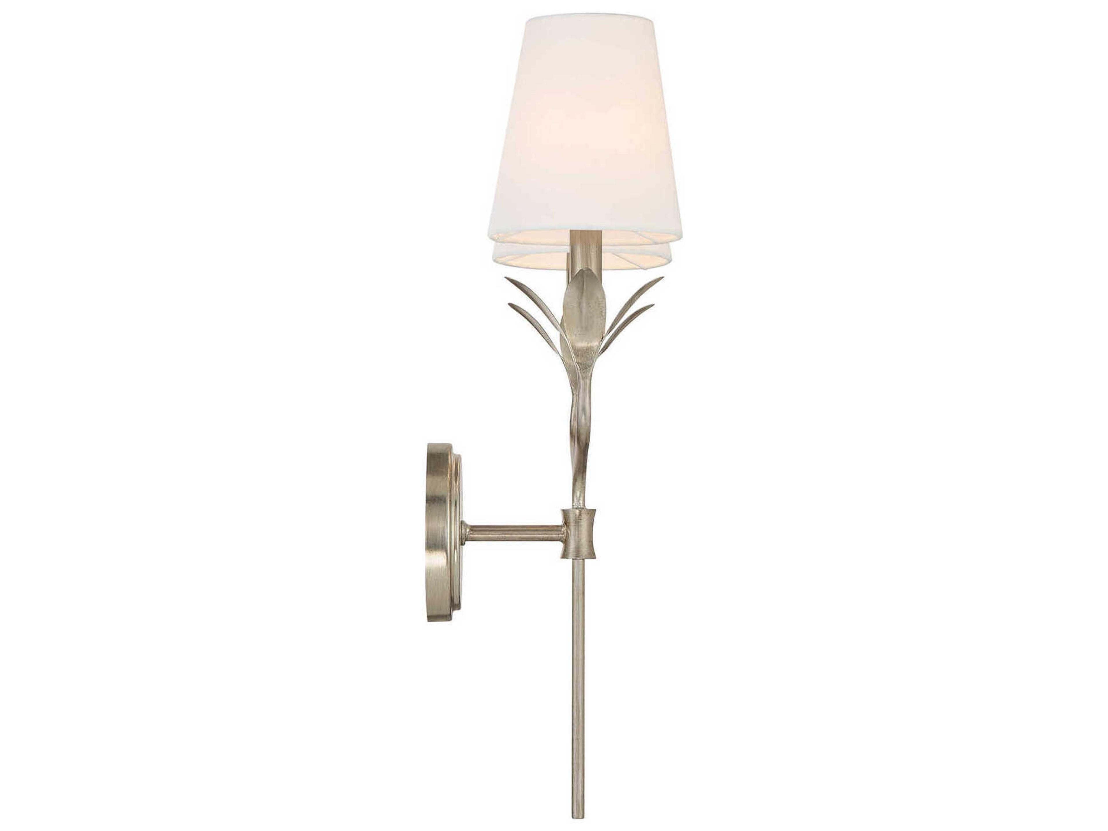 Crystorama Broche 2-Light Antique Silver Wall Sconce
