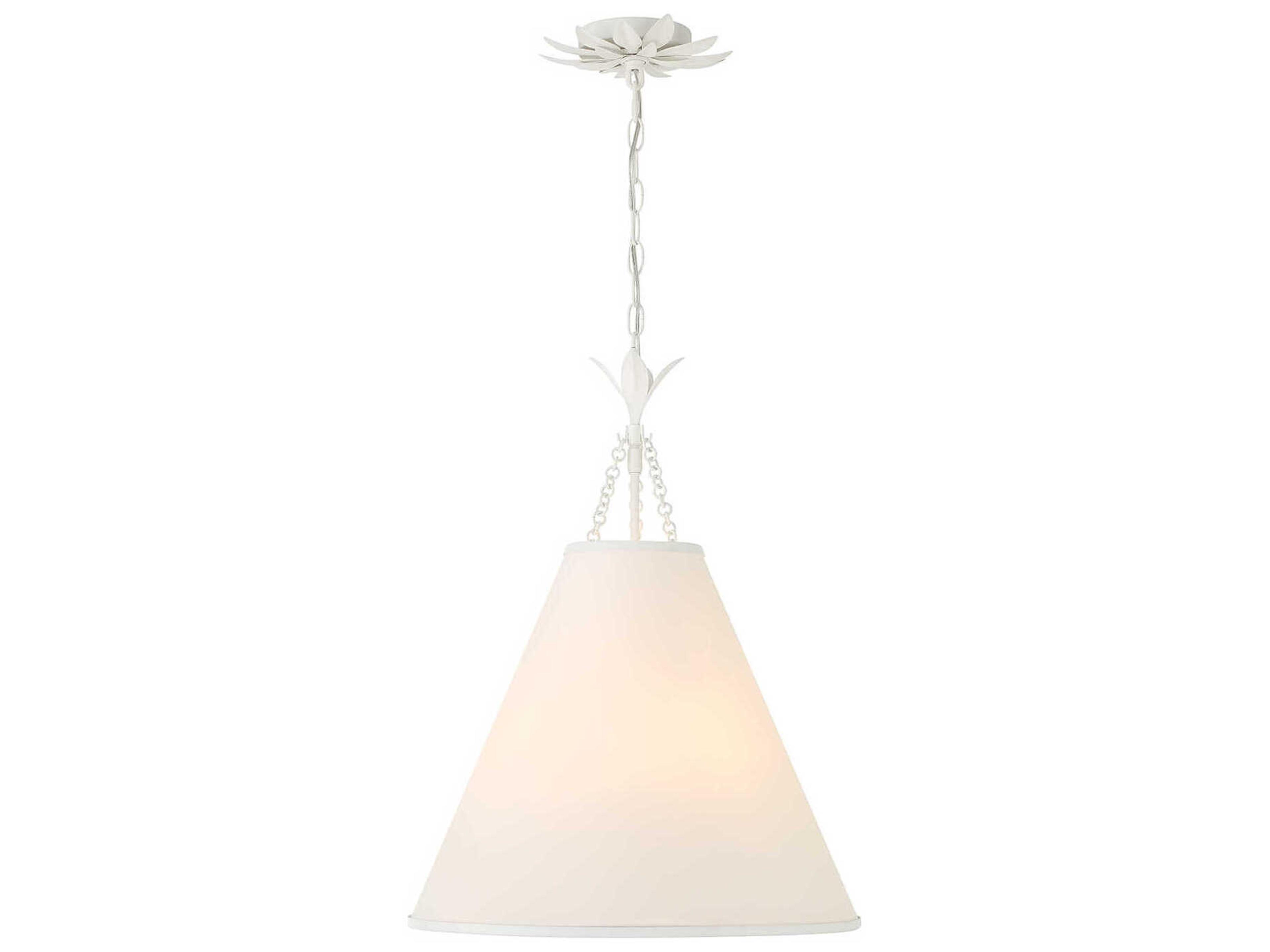Crystorama Broche 4-Light Matte White Pendant