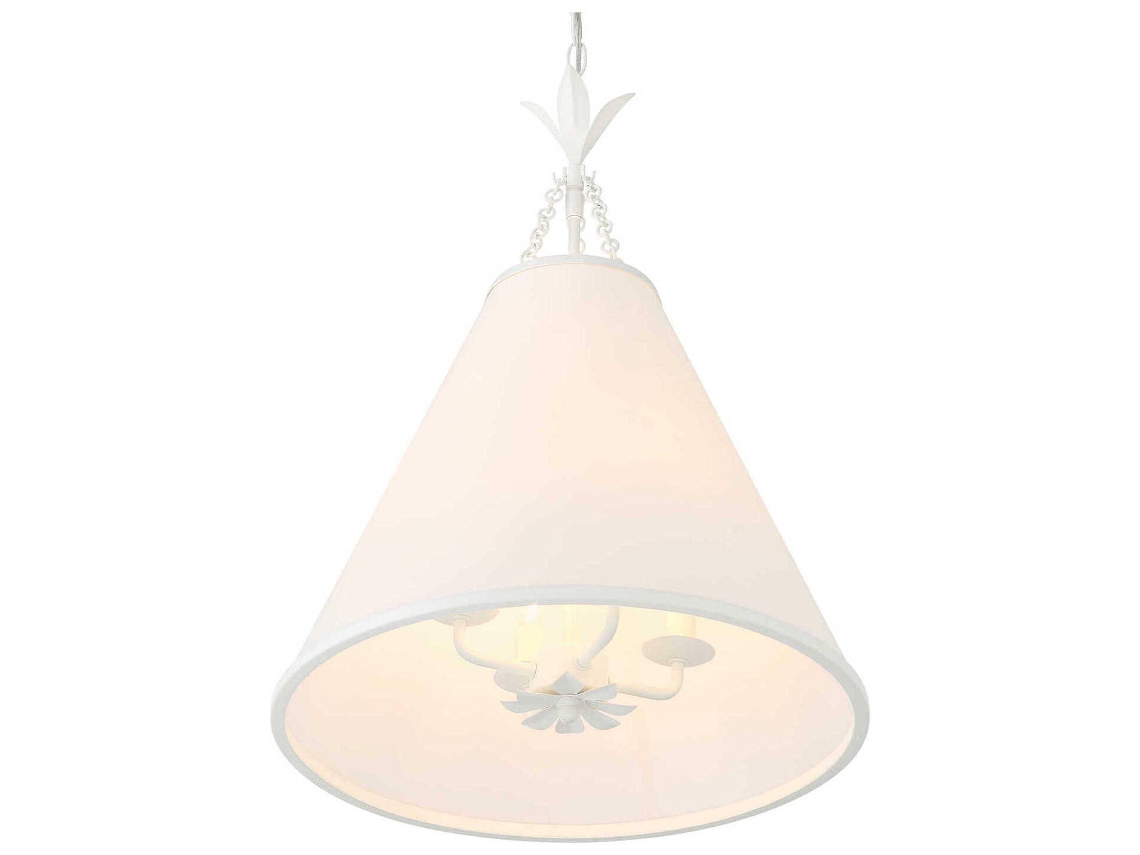 Crystorama Broche 4-Light Matte White Pendant