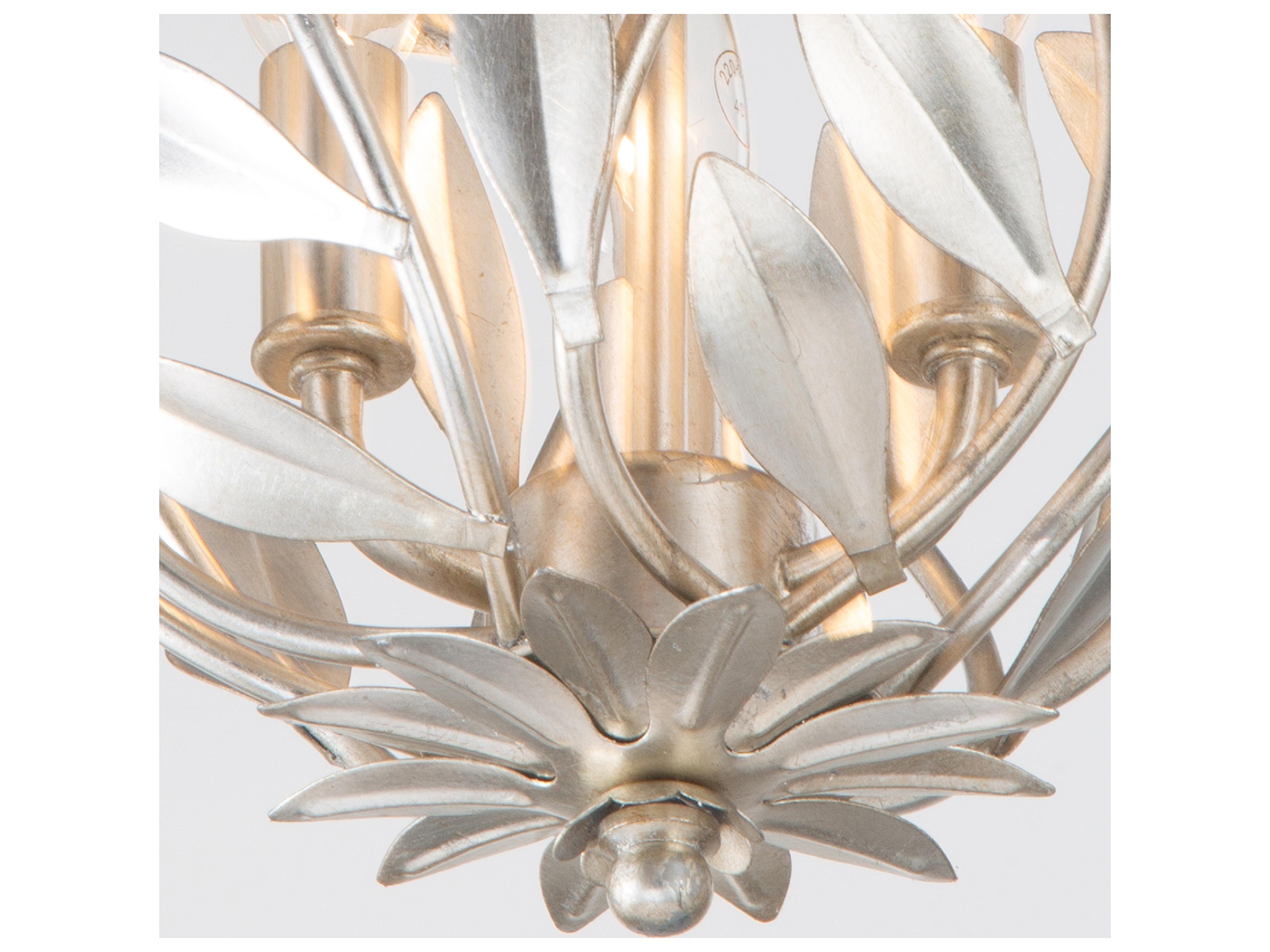 Crystorama Broche 3-Light Silver Mini Pendant