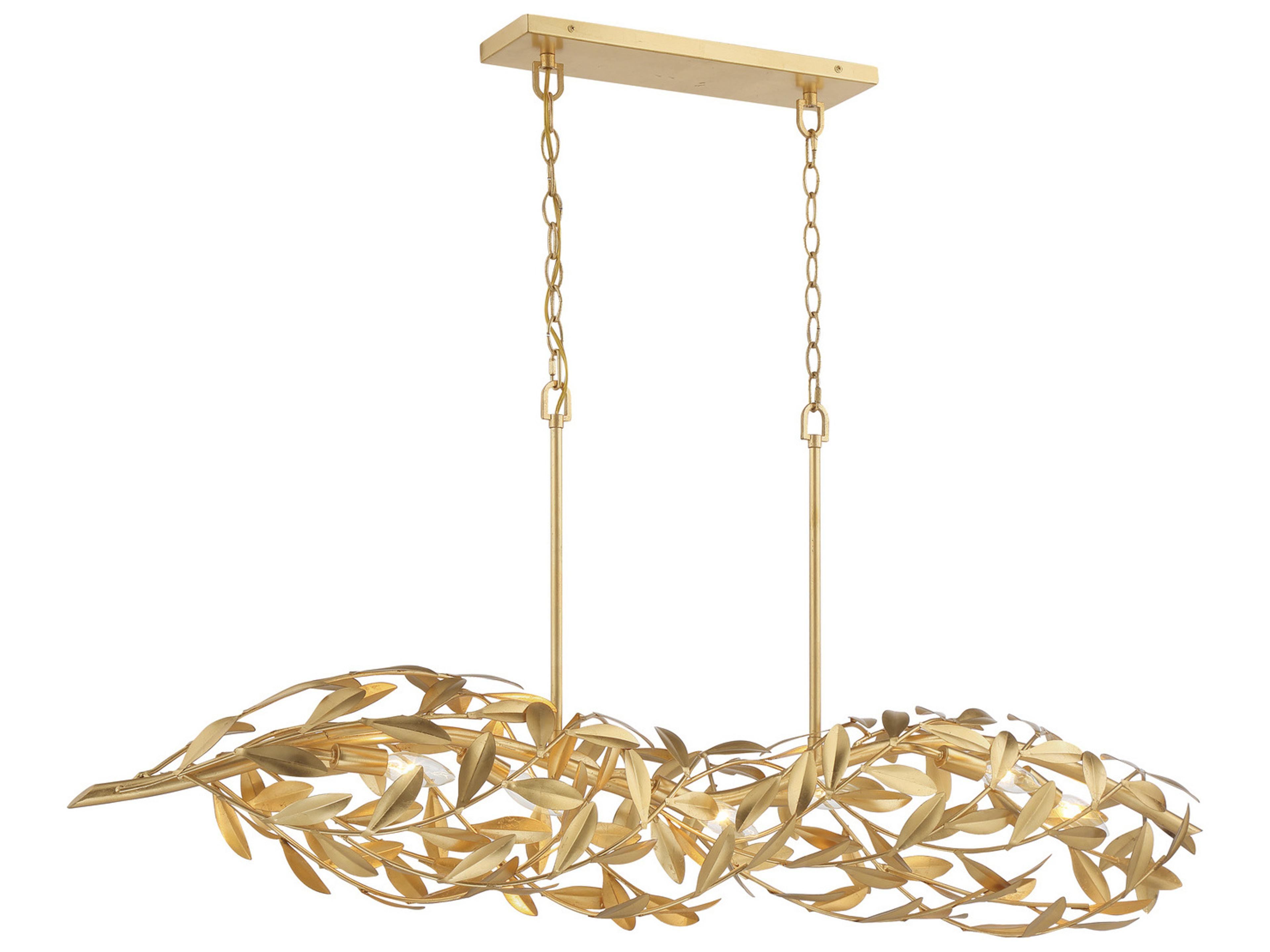 Broche 6-Light Gold Linear Island Pendant