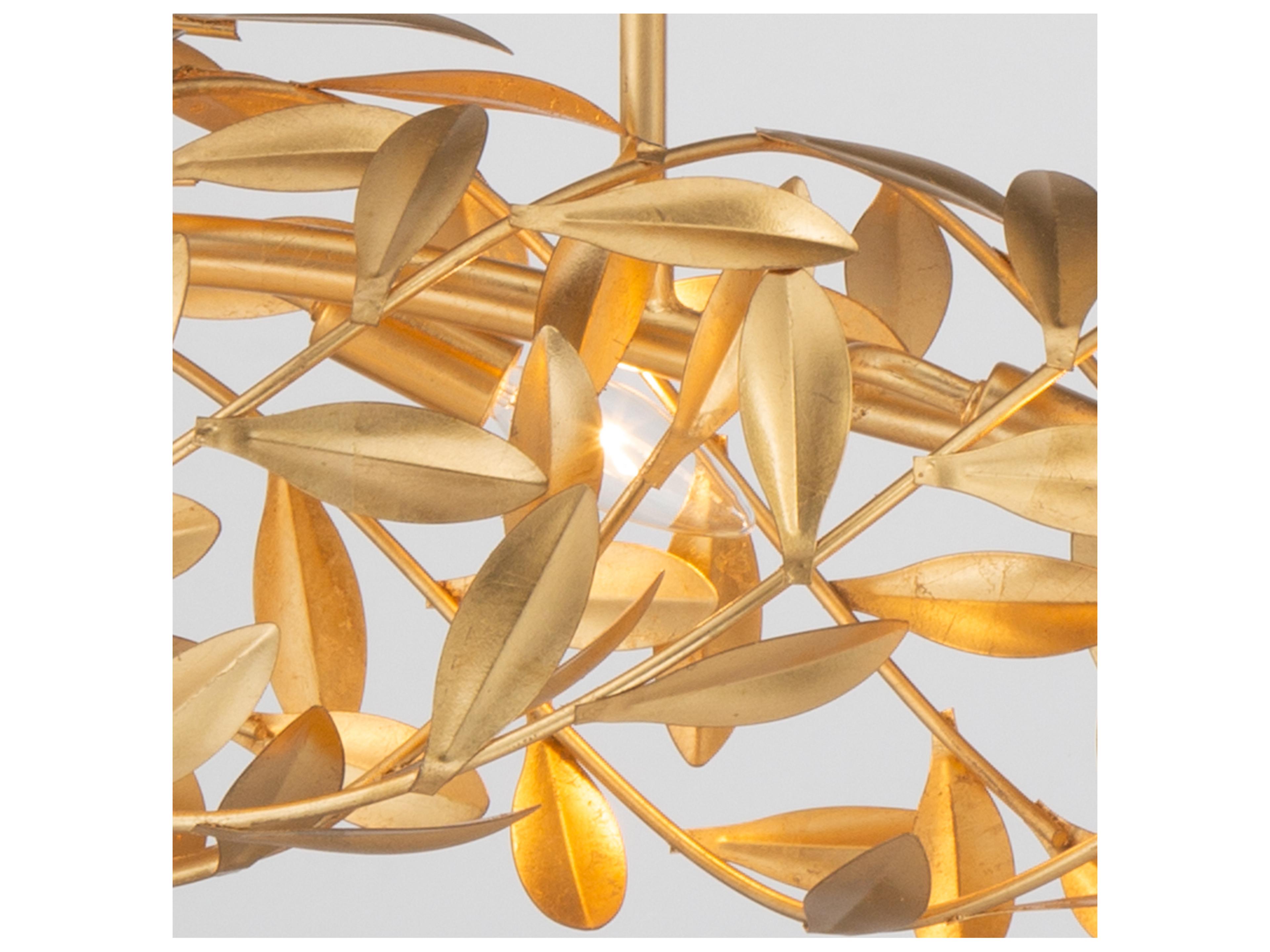 Crystorama Broche 6-Light Gold Linear Island Pendant