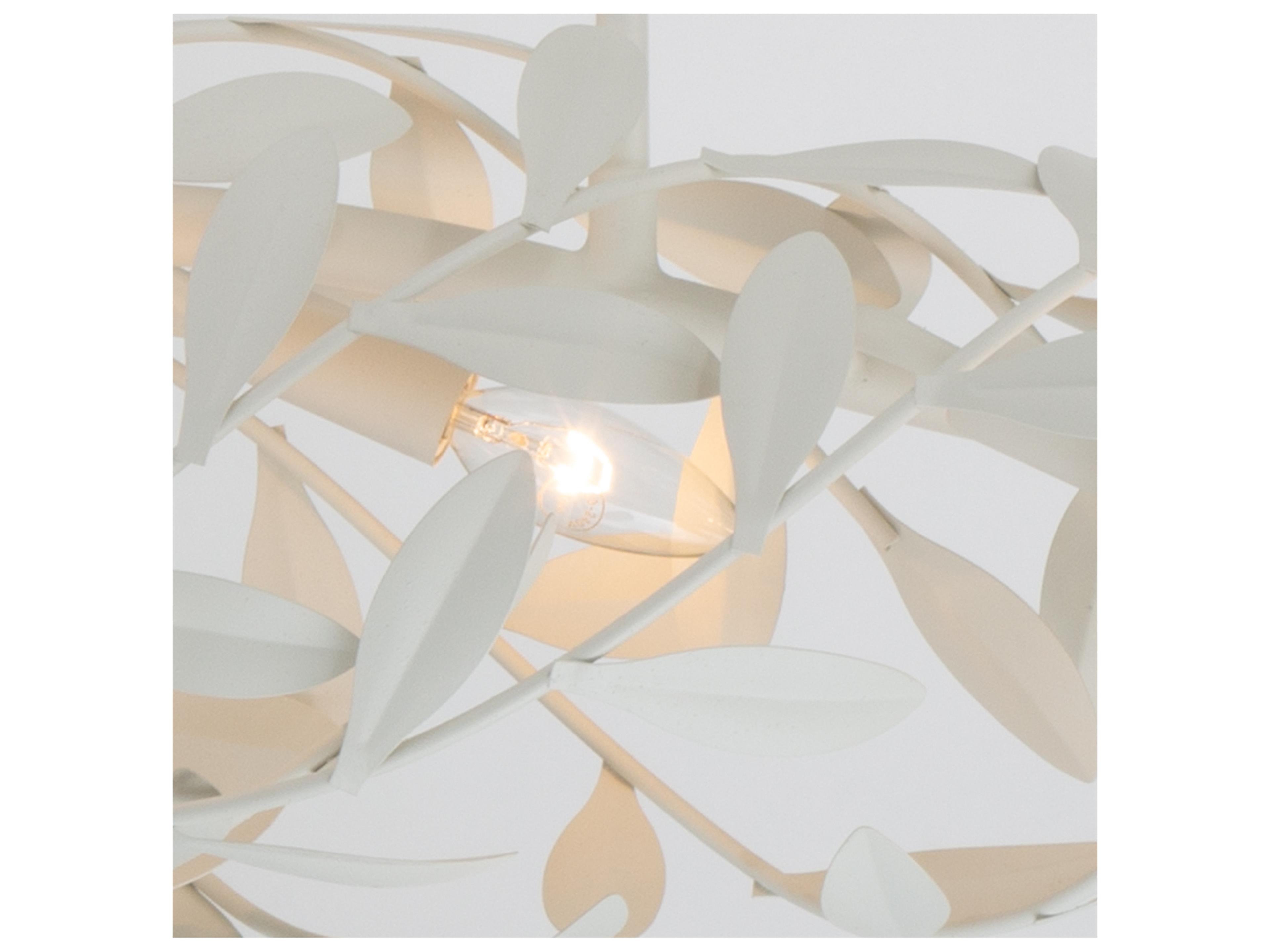 Crystorama Broche 6-Light White Linear Island Pendant