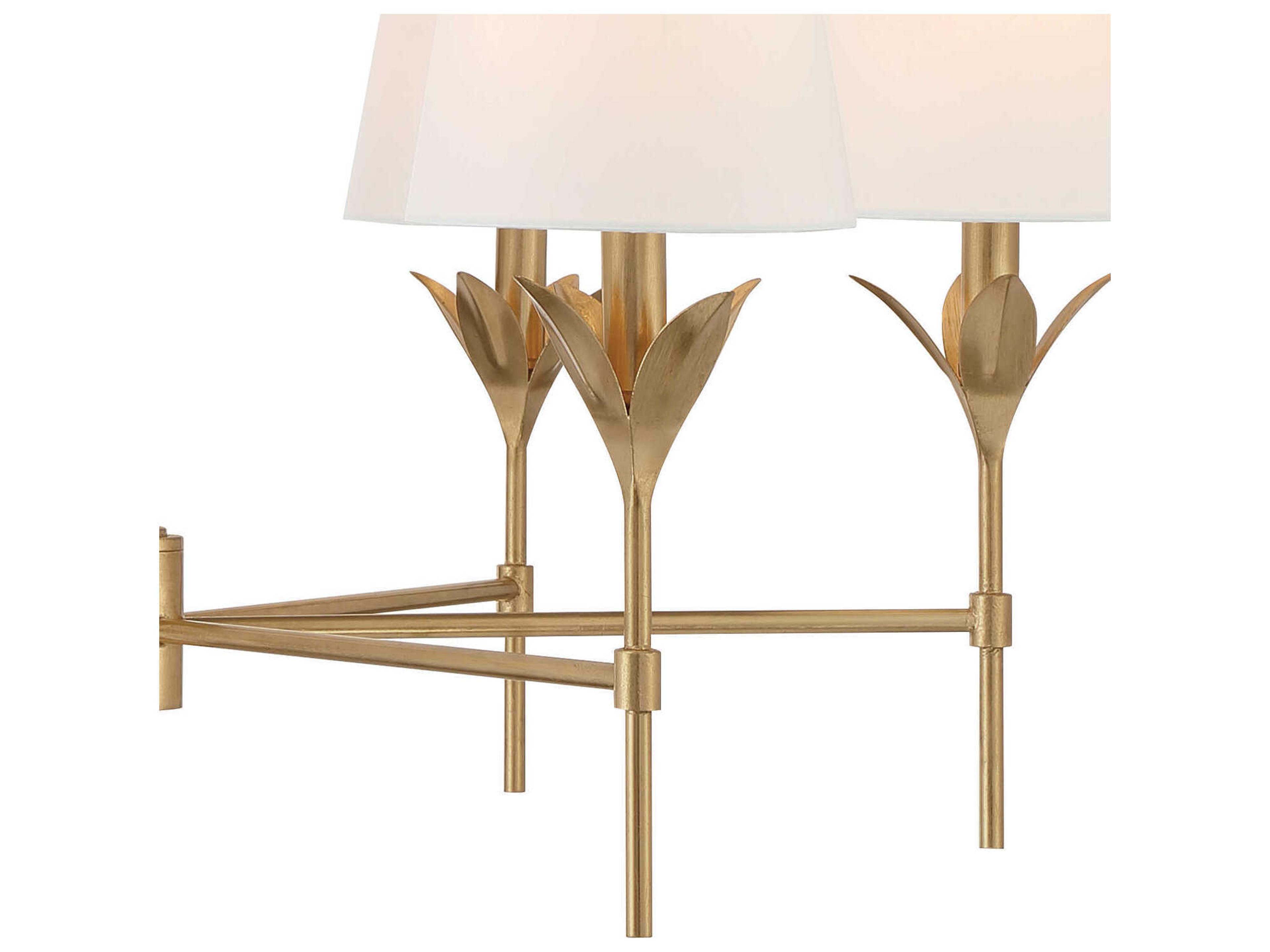 Crystorama Broche 6-Light Antique Gold Chandelier