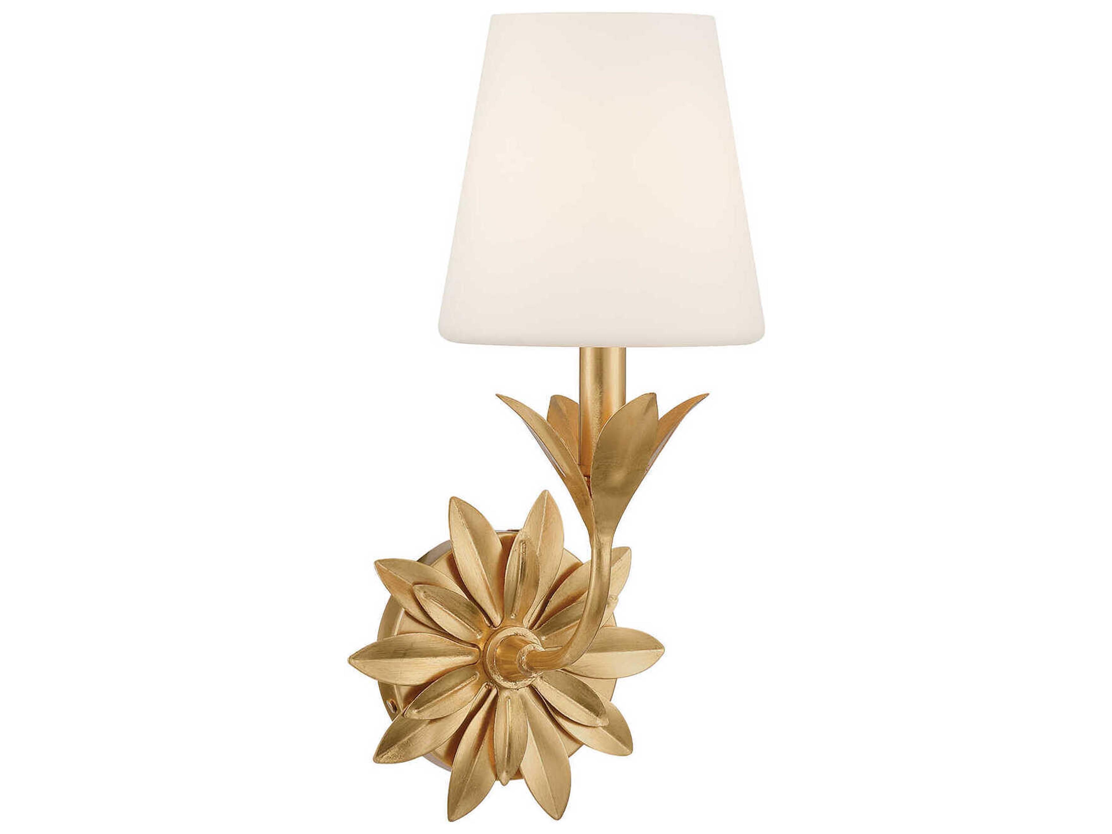 Broche 1-Light Antique Gold Wall Sconce