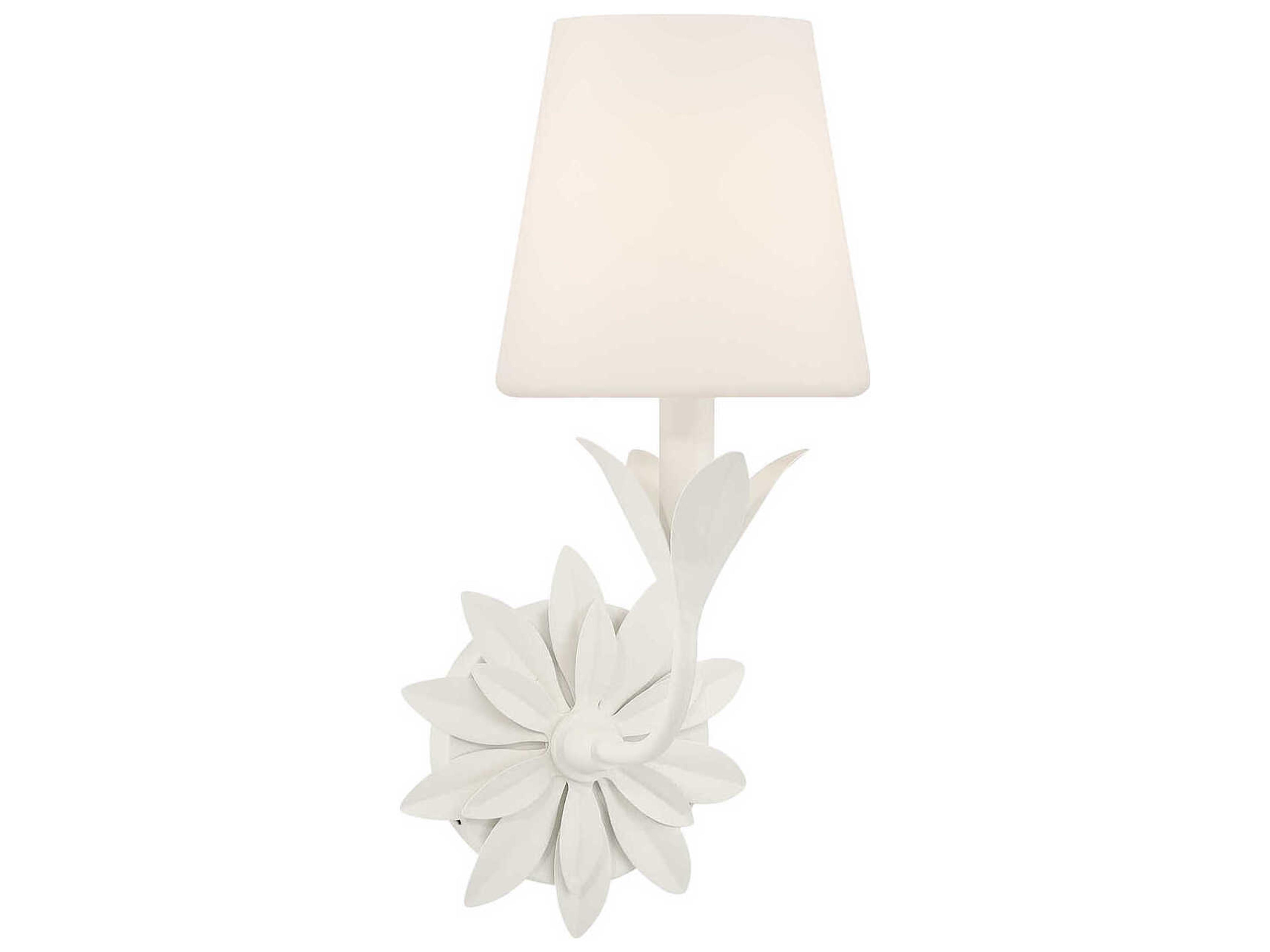 Broche 1-Light Matte White Wall Sconce
