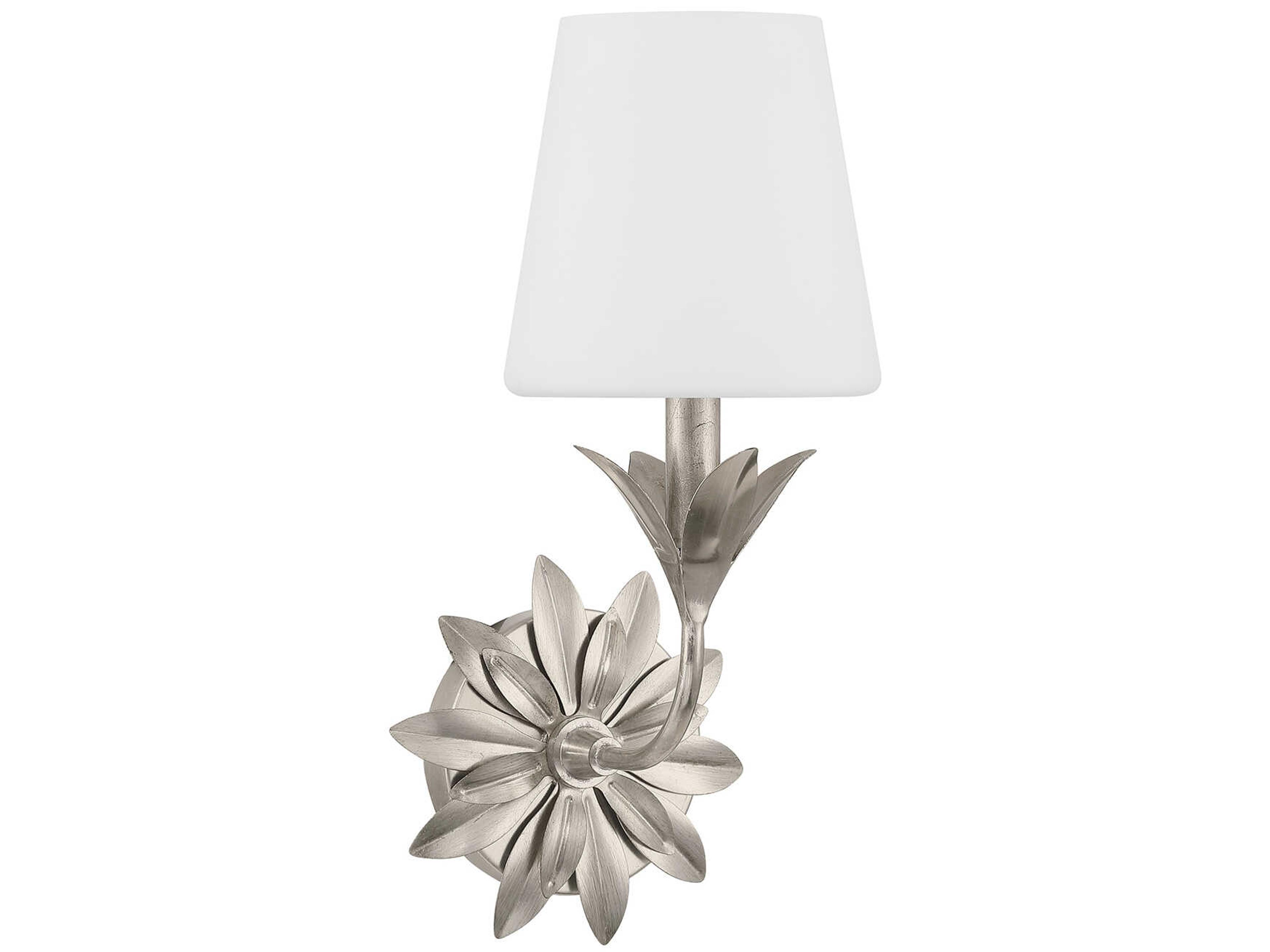 Crystorama Broche 1-Light Antique Silver Wall Sconce