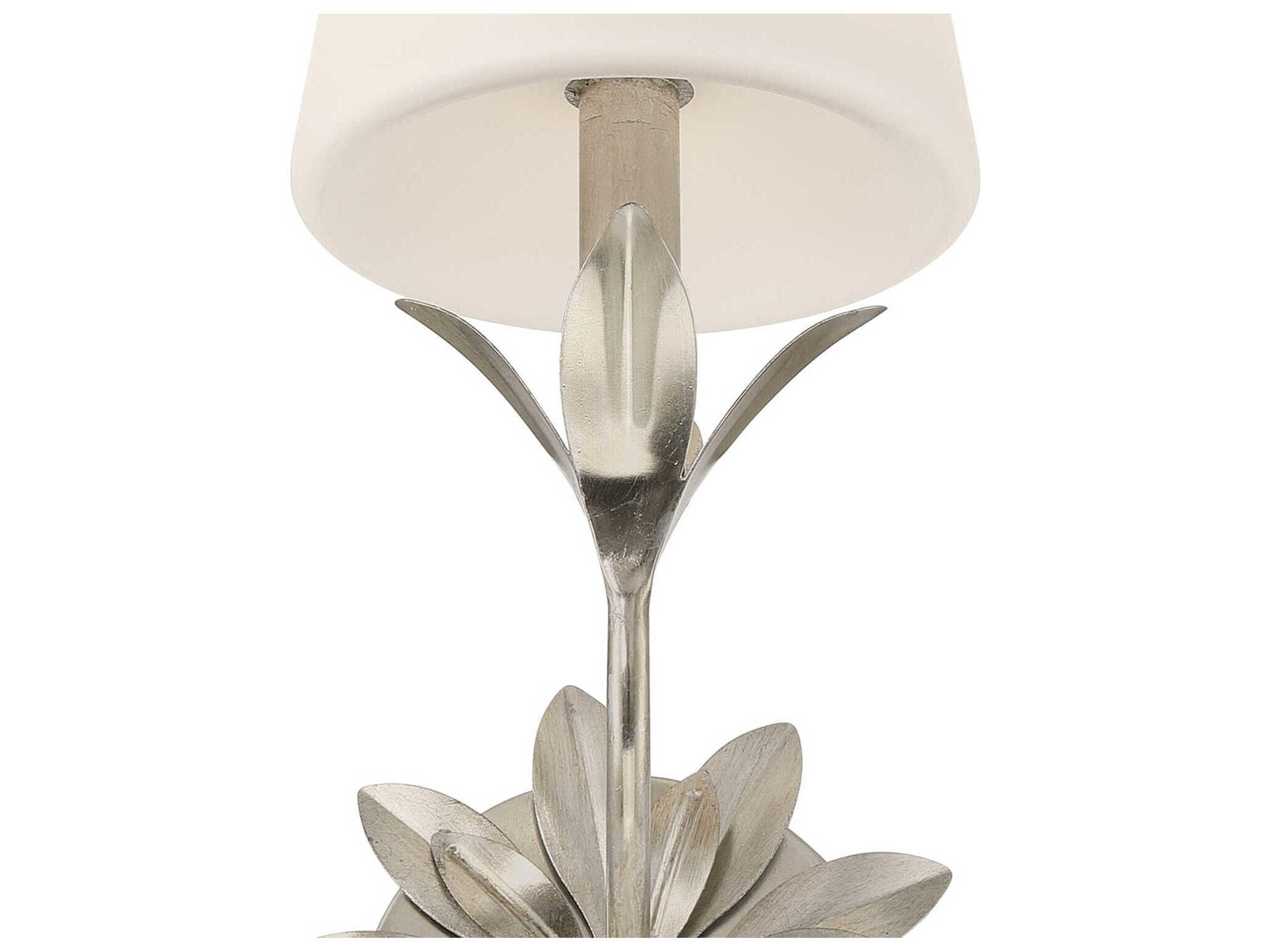 Crystorama Broche 1-Light Antique Silver Wall Sconce
