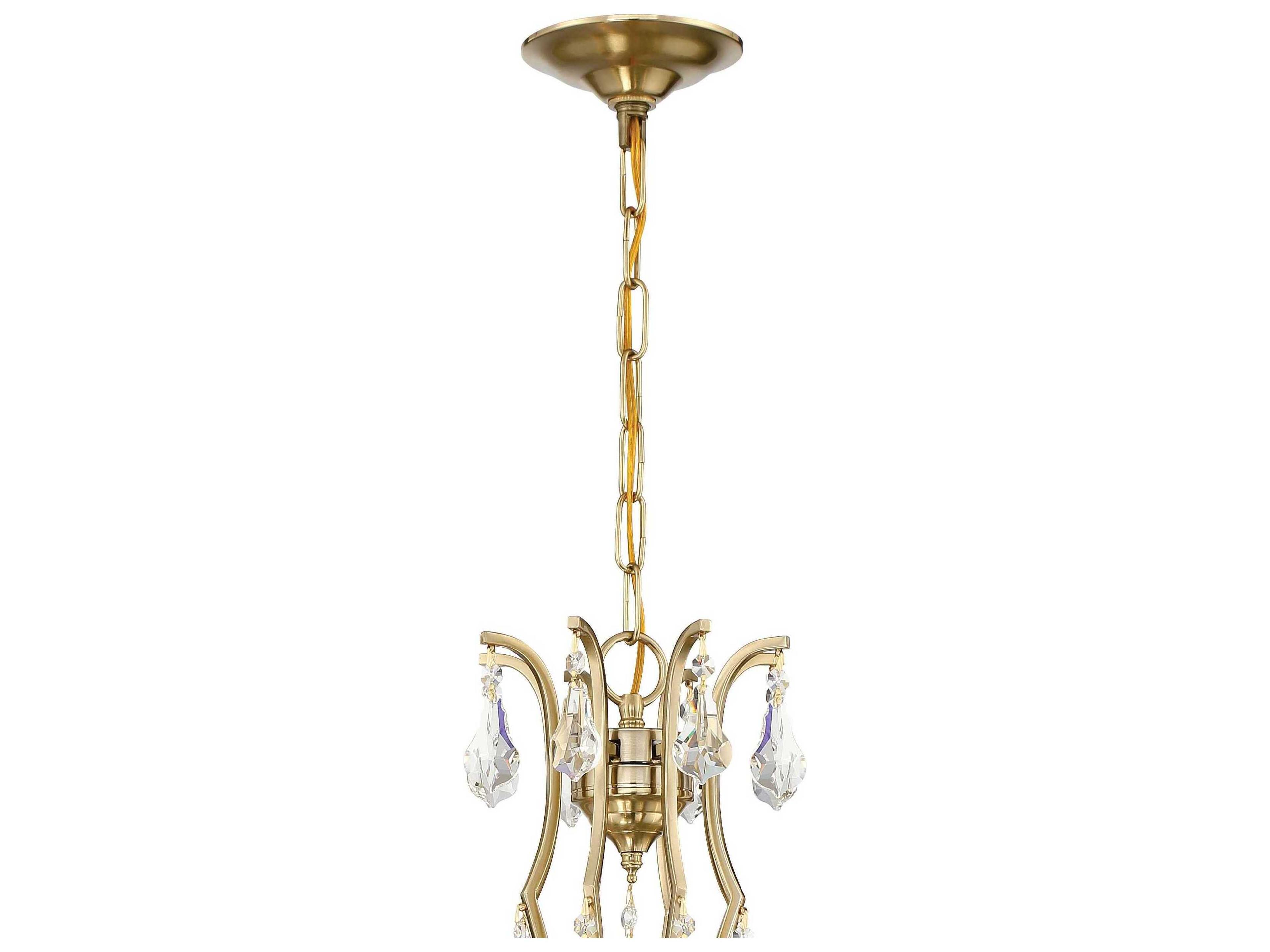 Crystorama Cedar 8-Light Vibrant Gold Crystal Glass Candelabra Chandelier