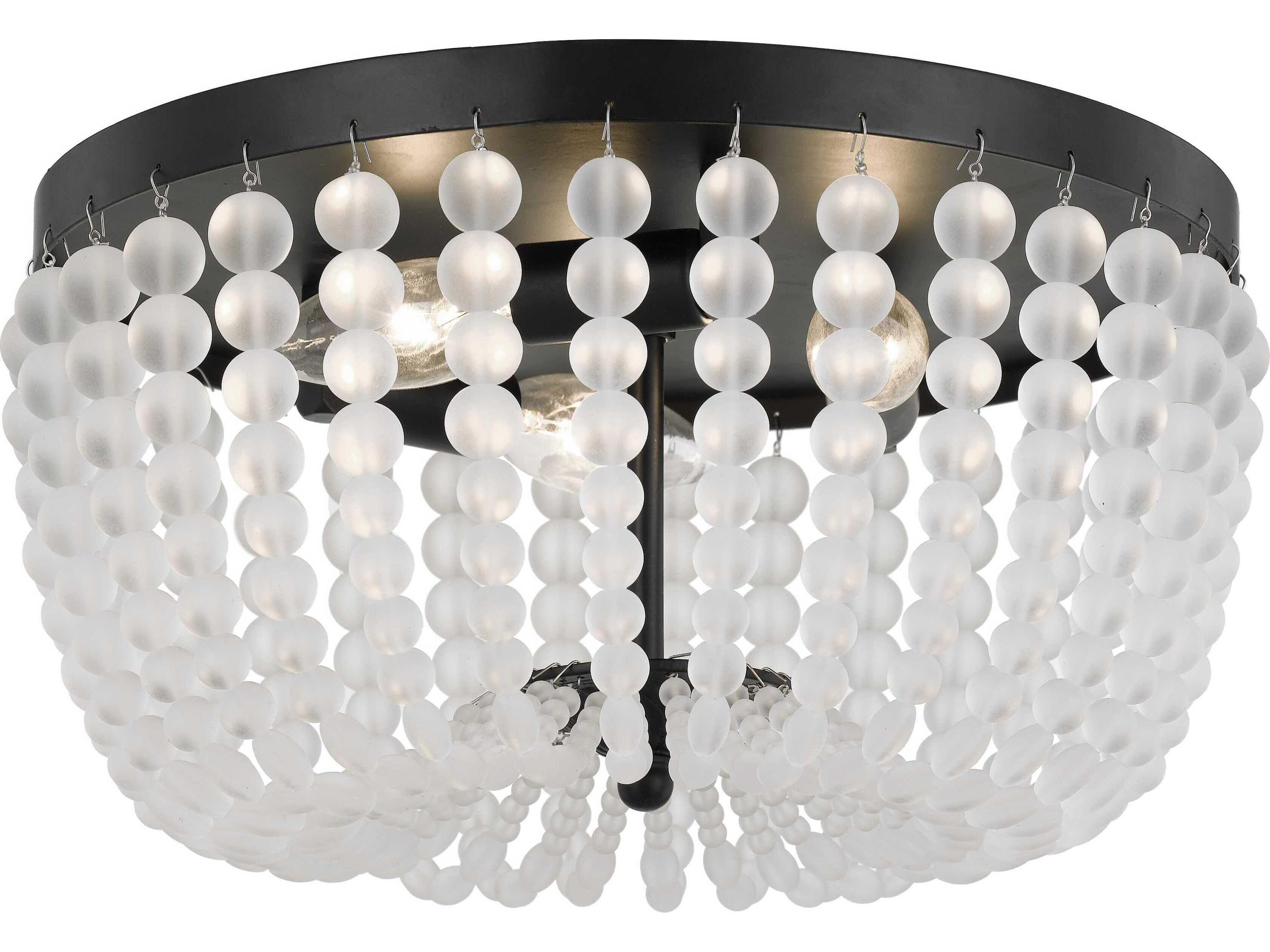 Crystorama Rylee 3-Light Bronze Bowl Flush Mount