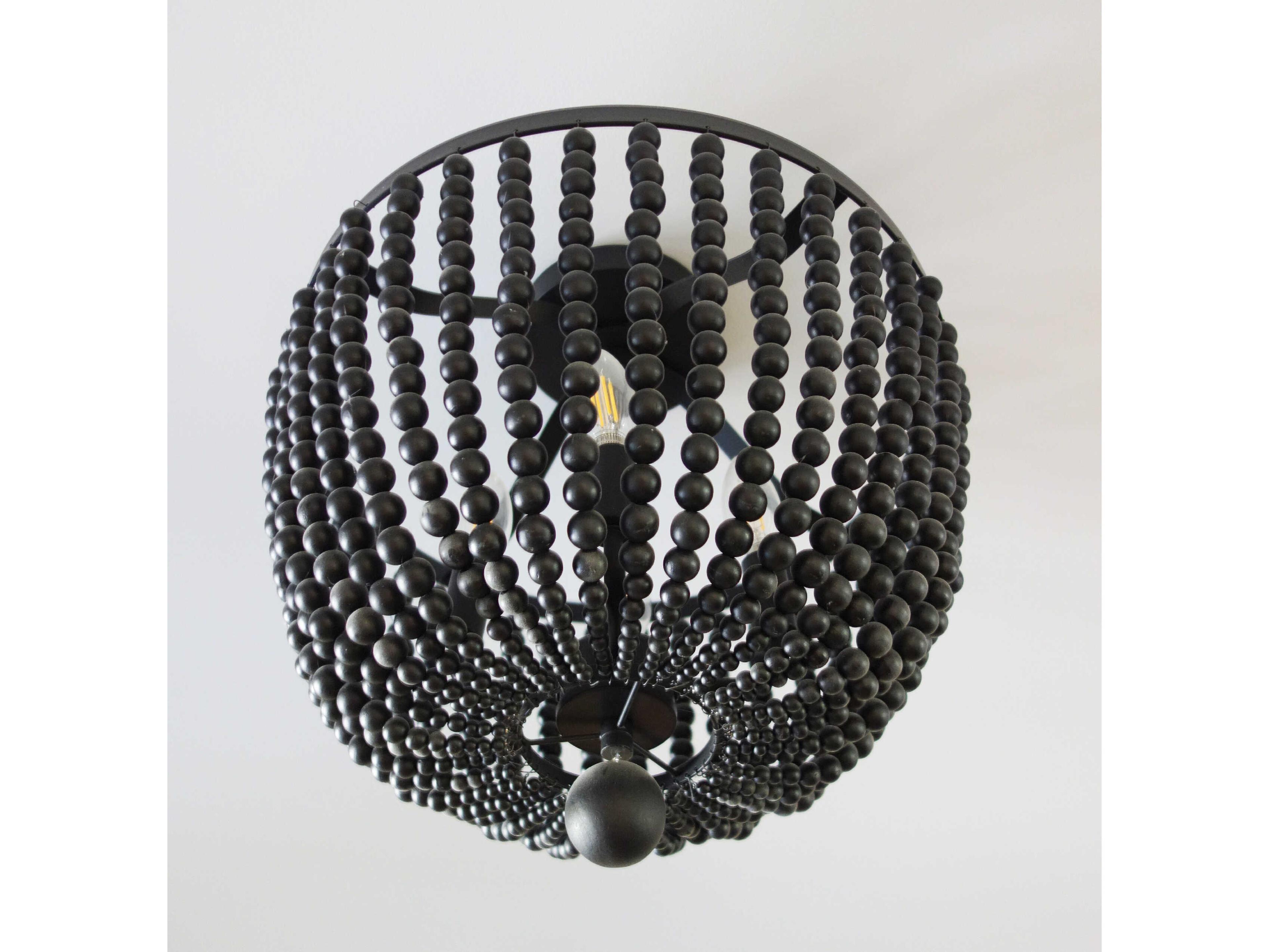 Crystorama Rylee 4-Light Matte Black Bowl Semi Flush Mount