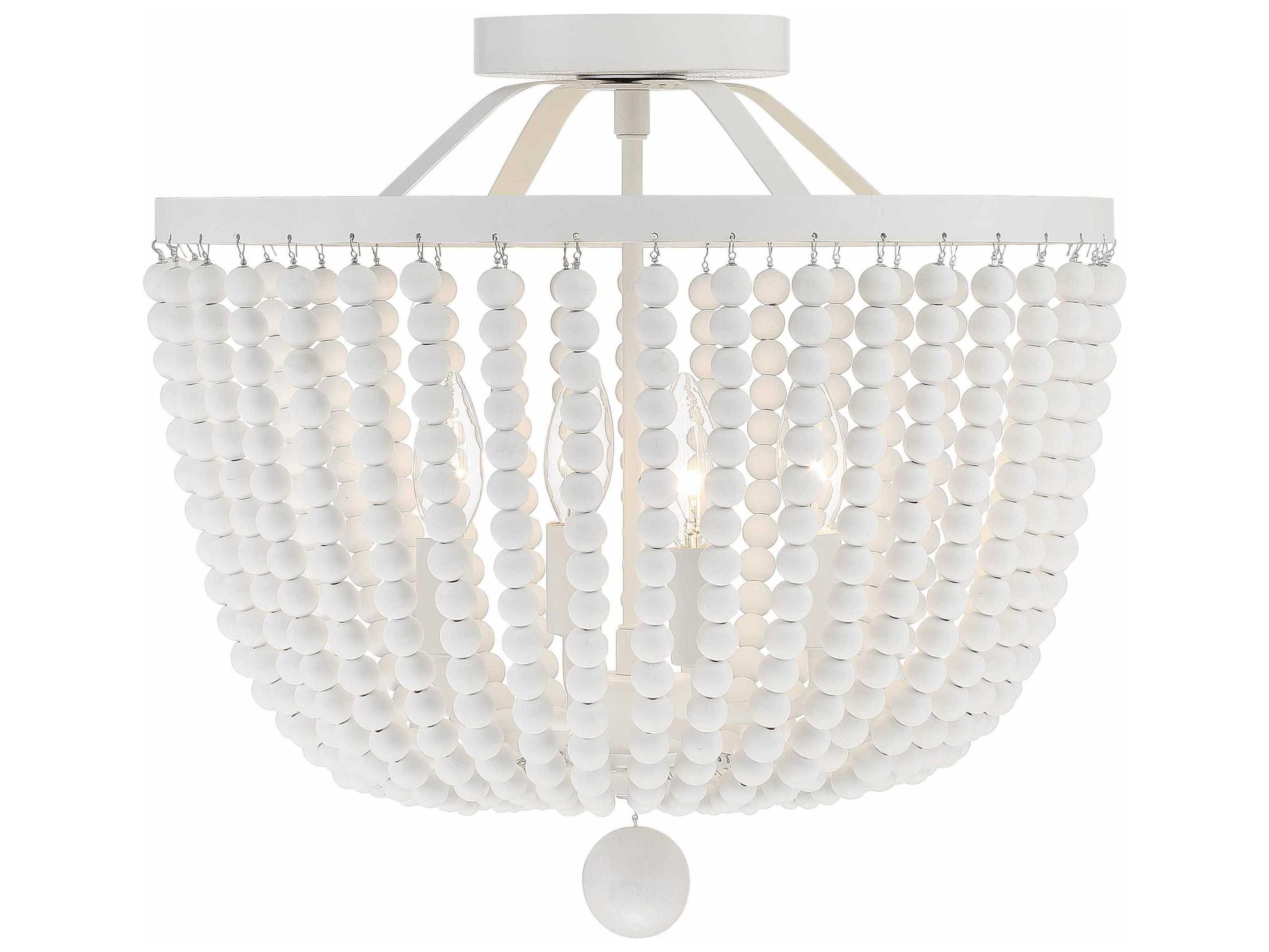 Rylee 4-Light Matte White Bowl Semi Flush Mount