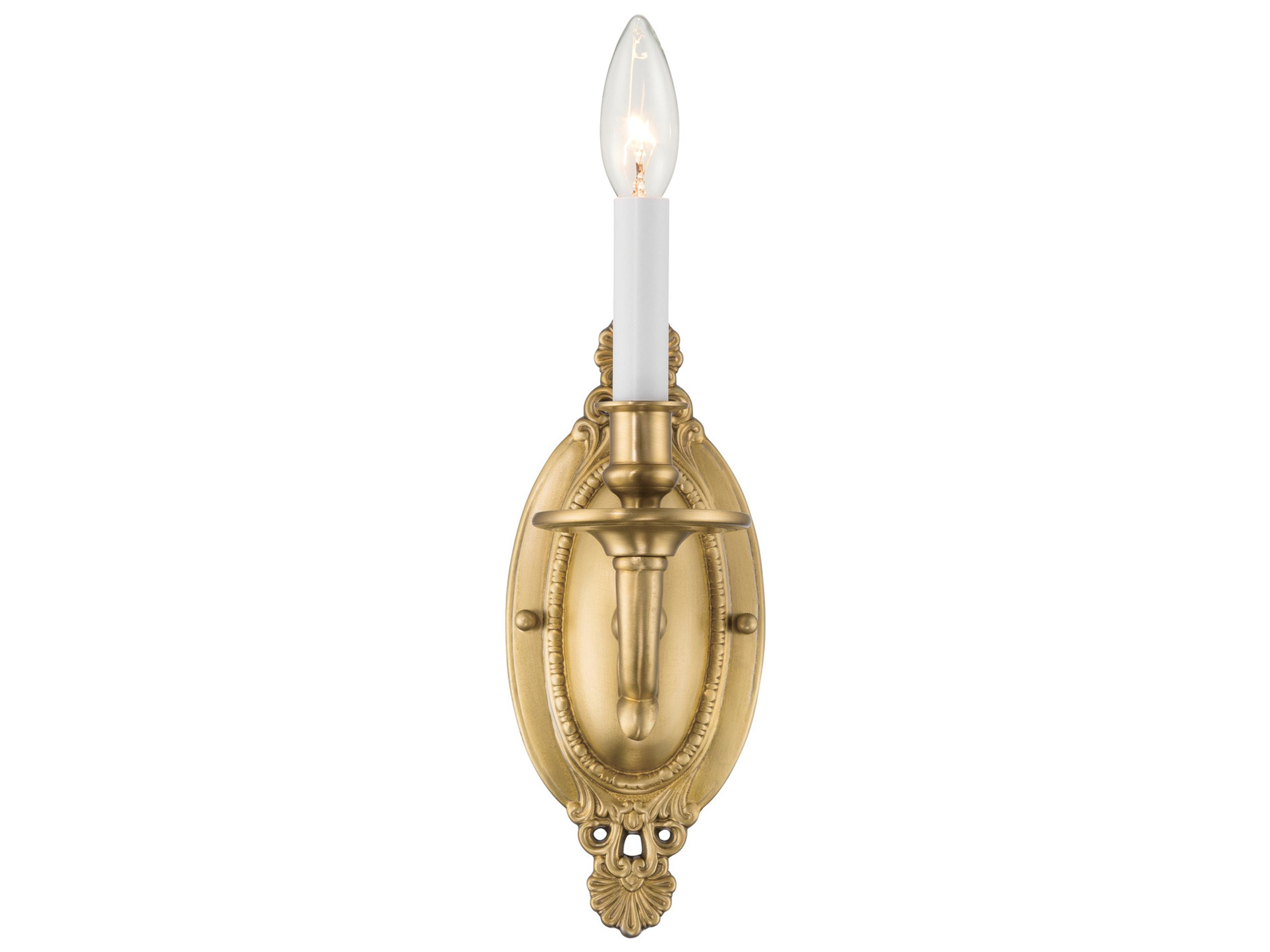Crystorama Milford 1-Light Gold Traditional Wall Sconce