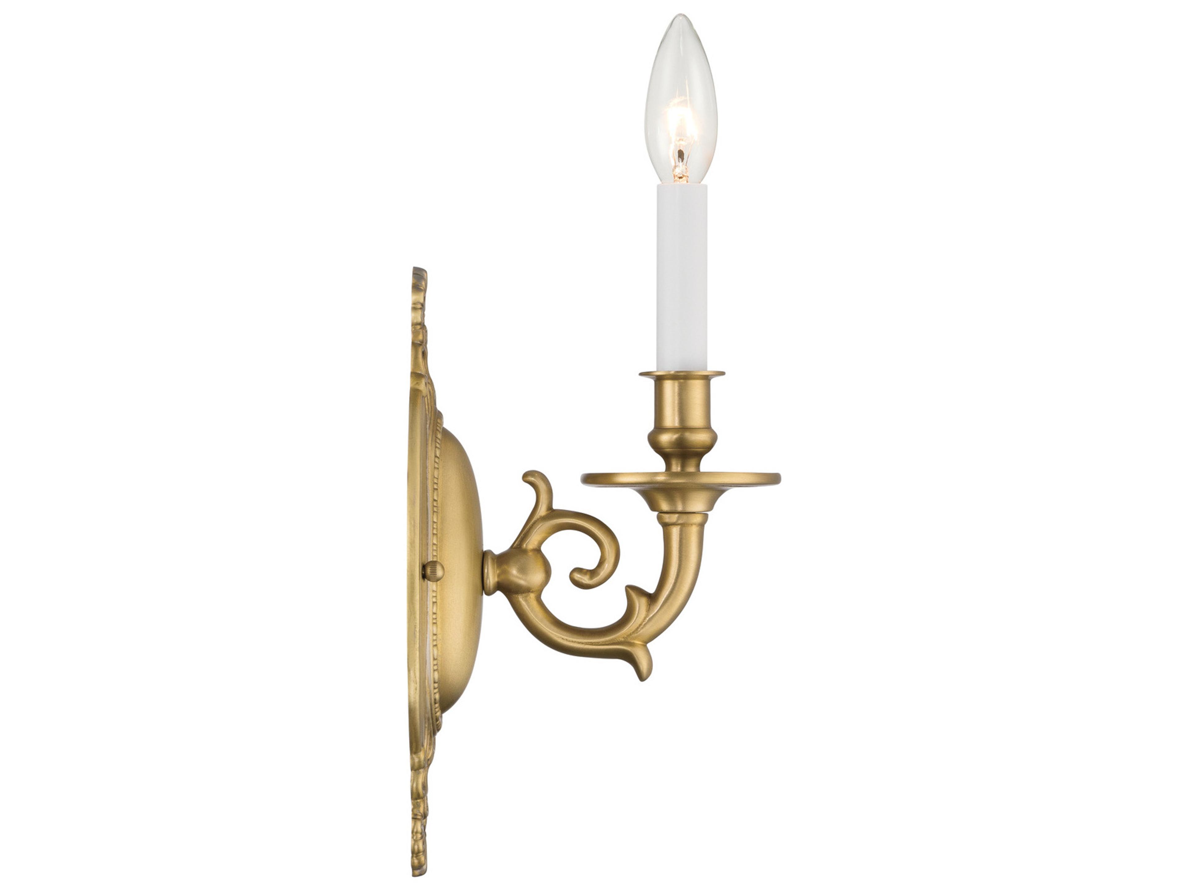 Crystorama Milford 1-Light Gold Traditional Wall Sconce