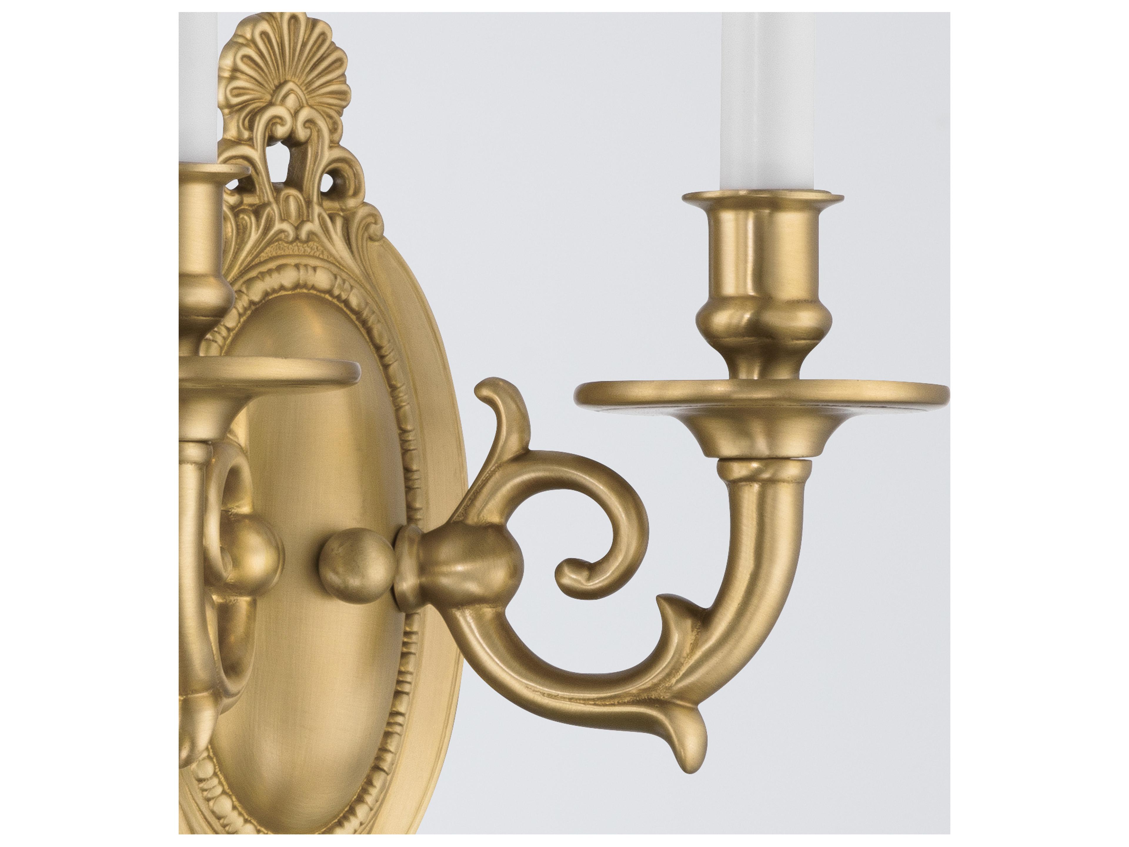 Crystorama Milford 2-Light Gold Traditional Wall Sconce