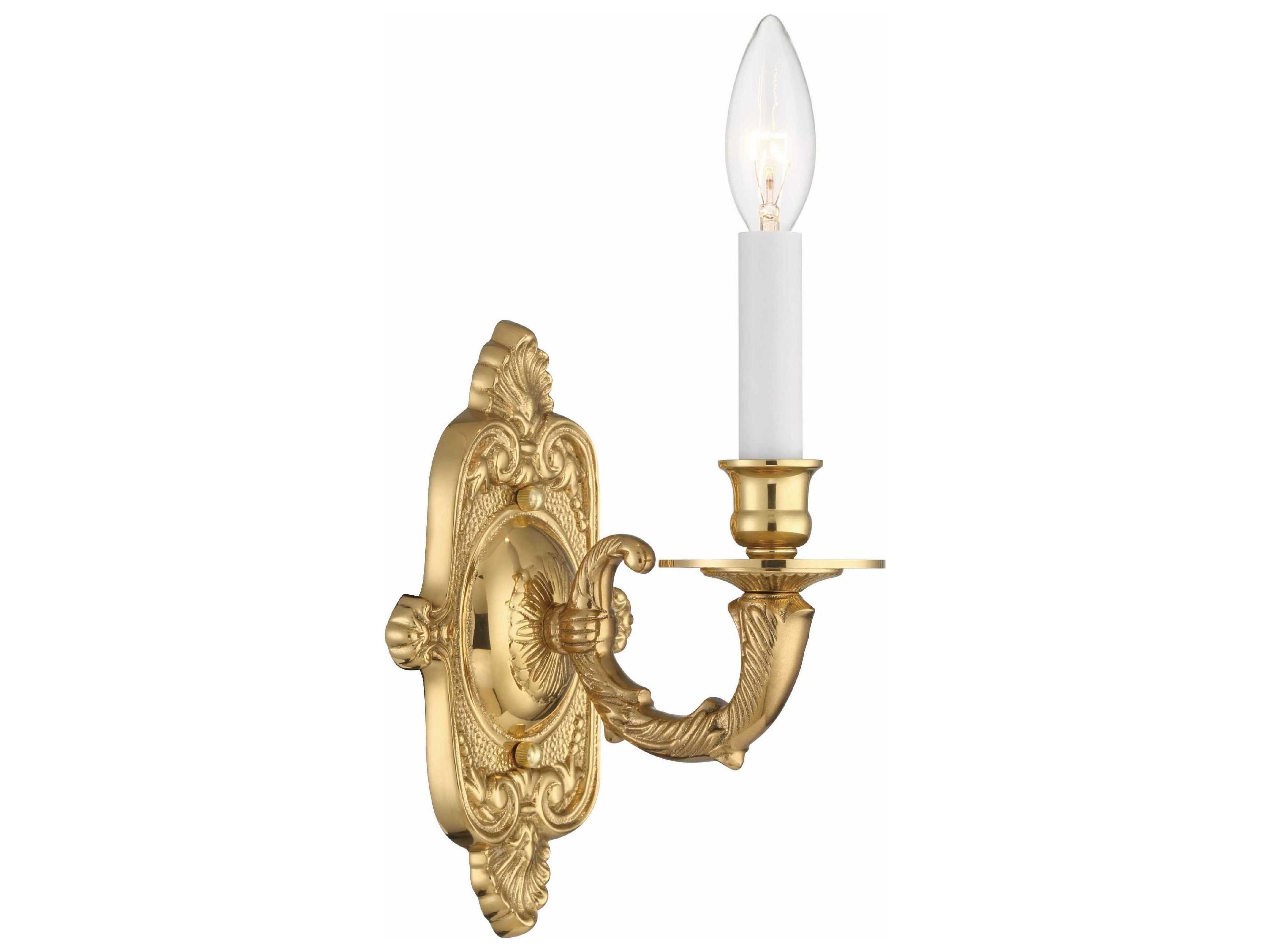 Crystorama 1-Light Polished Brass Wall Sconce